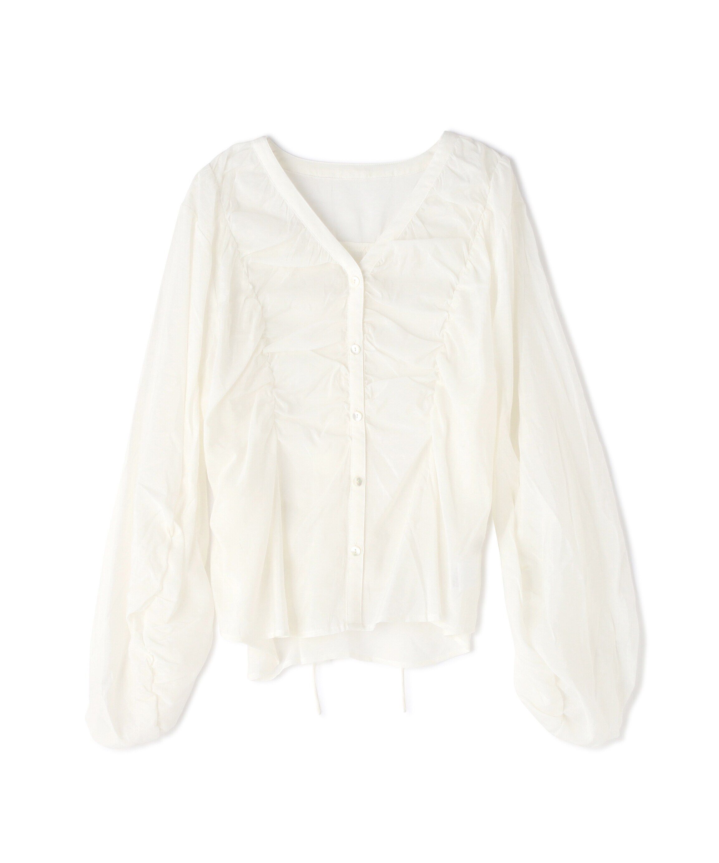  「Vネックシャーリングブラウス」|シャツ・ブラウス|