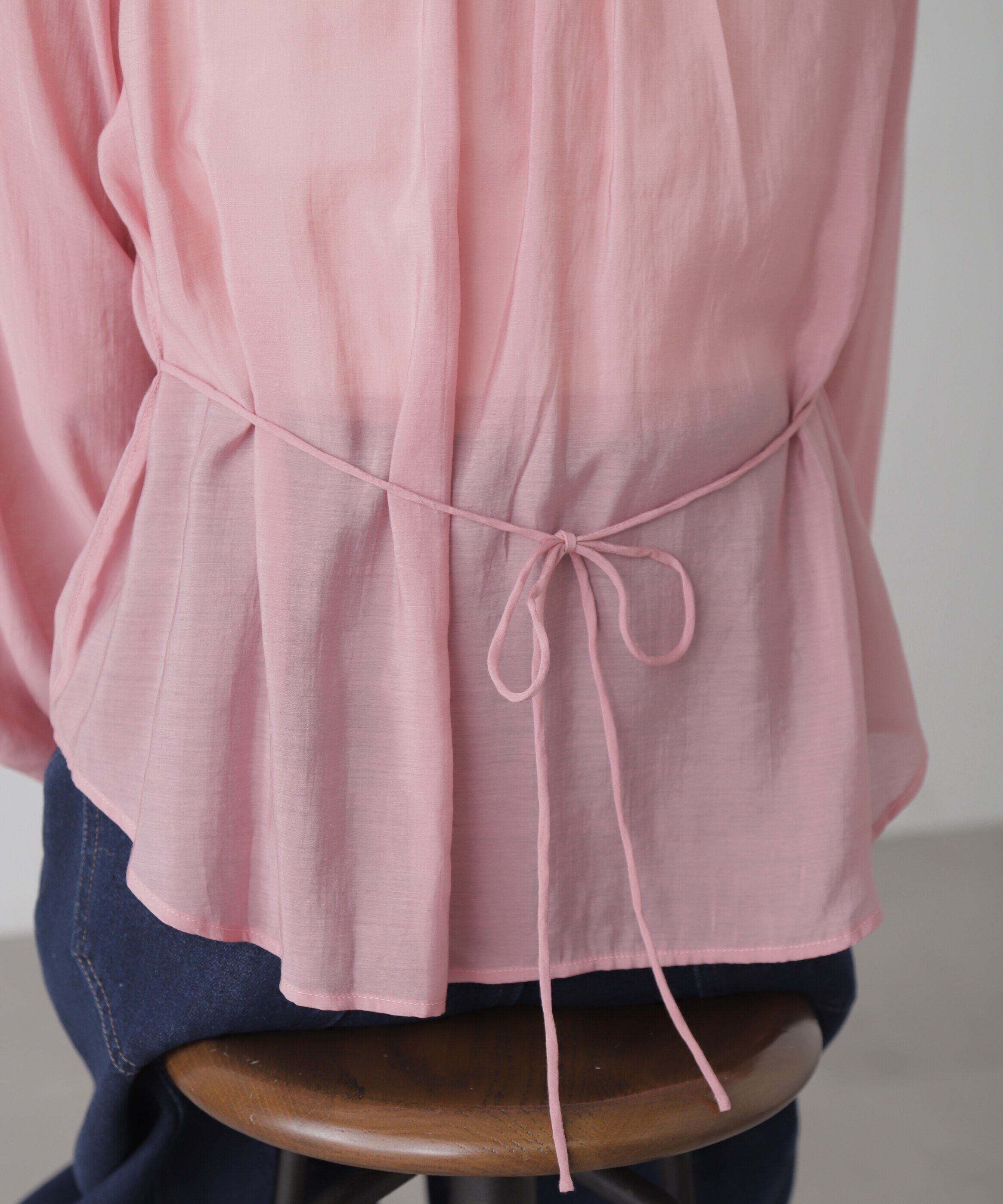  「Vネックシャーリングブラウス」|シャツ・ブラウス|