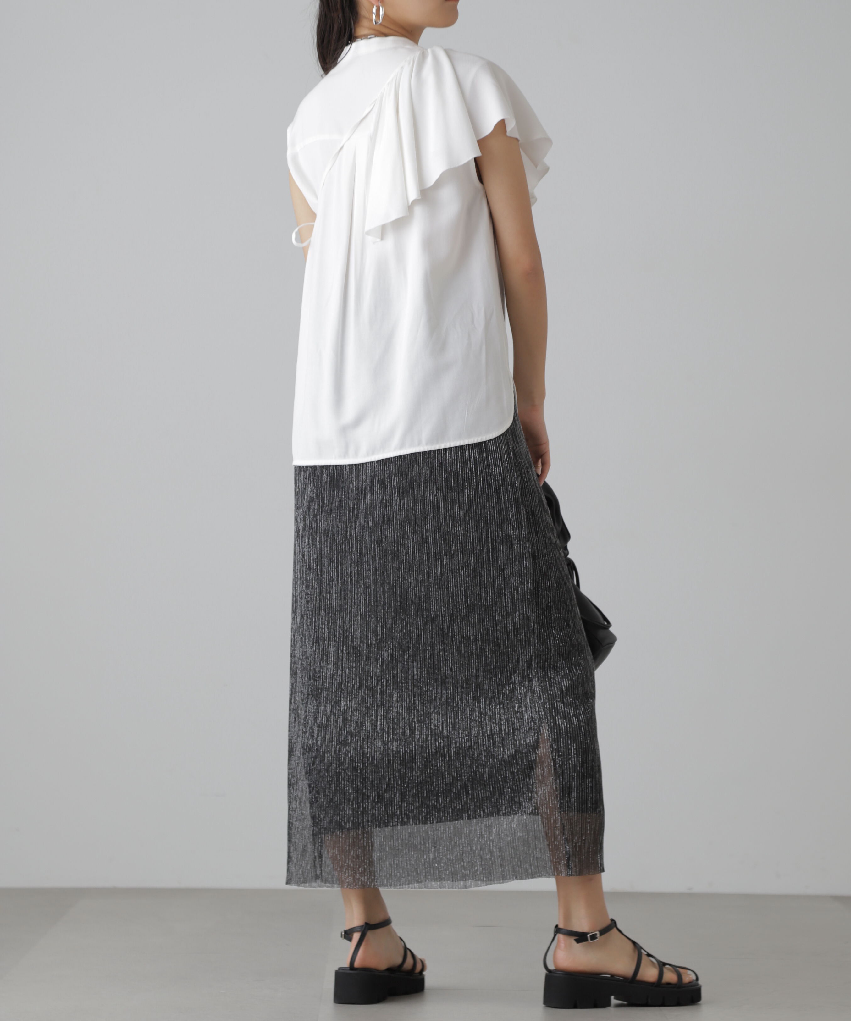  「ラメプリーツナロースカート」|スカート|