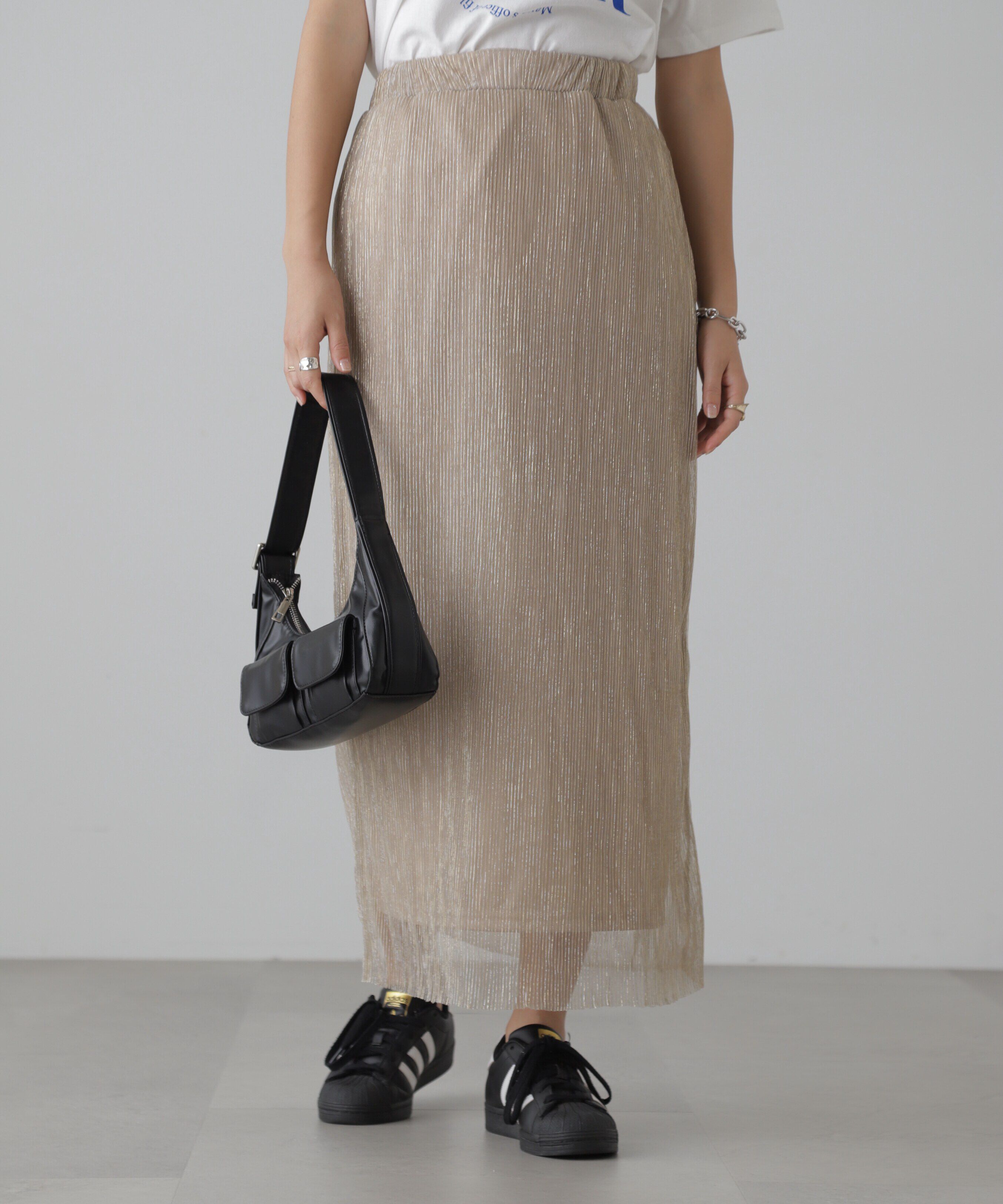  「ラメプリーツナロースカート」|スカート|