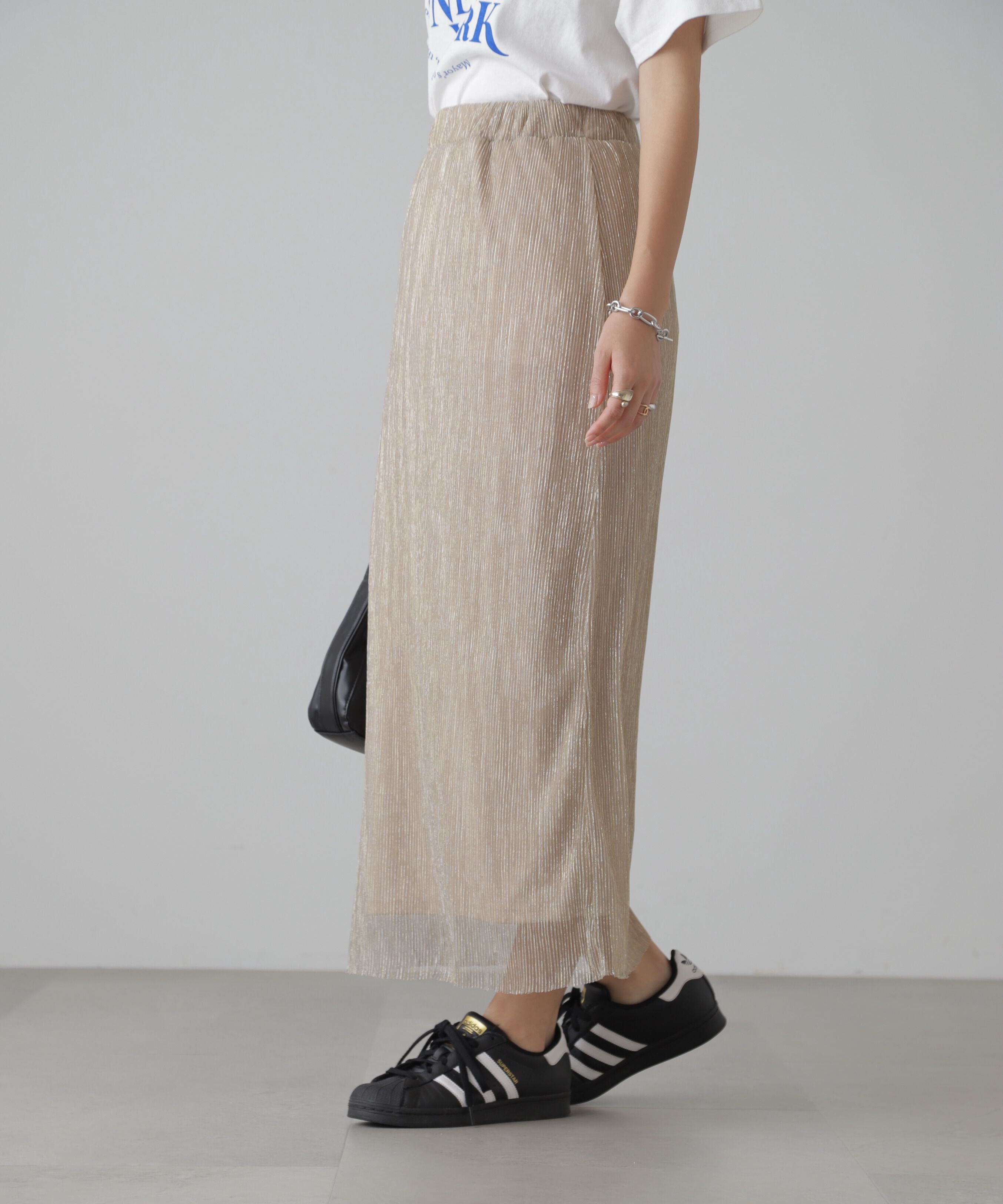  「ラメプリーツナロースカート」|スカート|