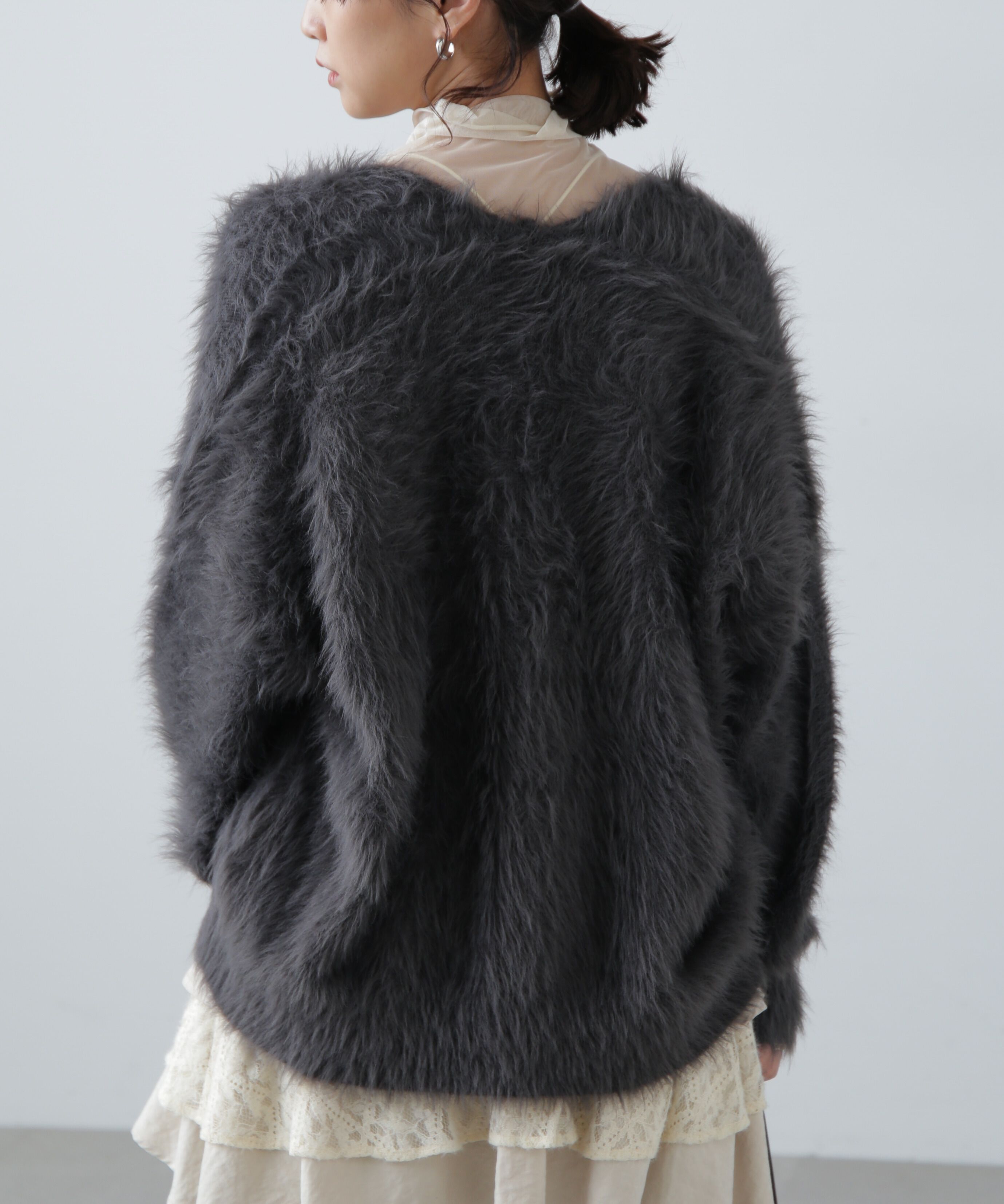  「シャギーロングカーディガン」|ニット・セーター|