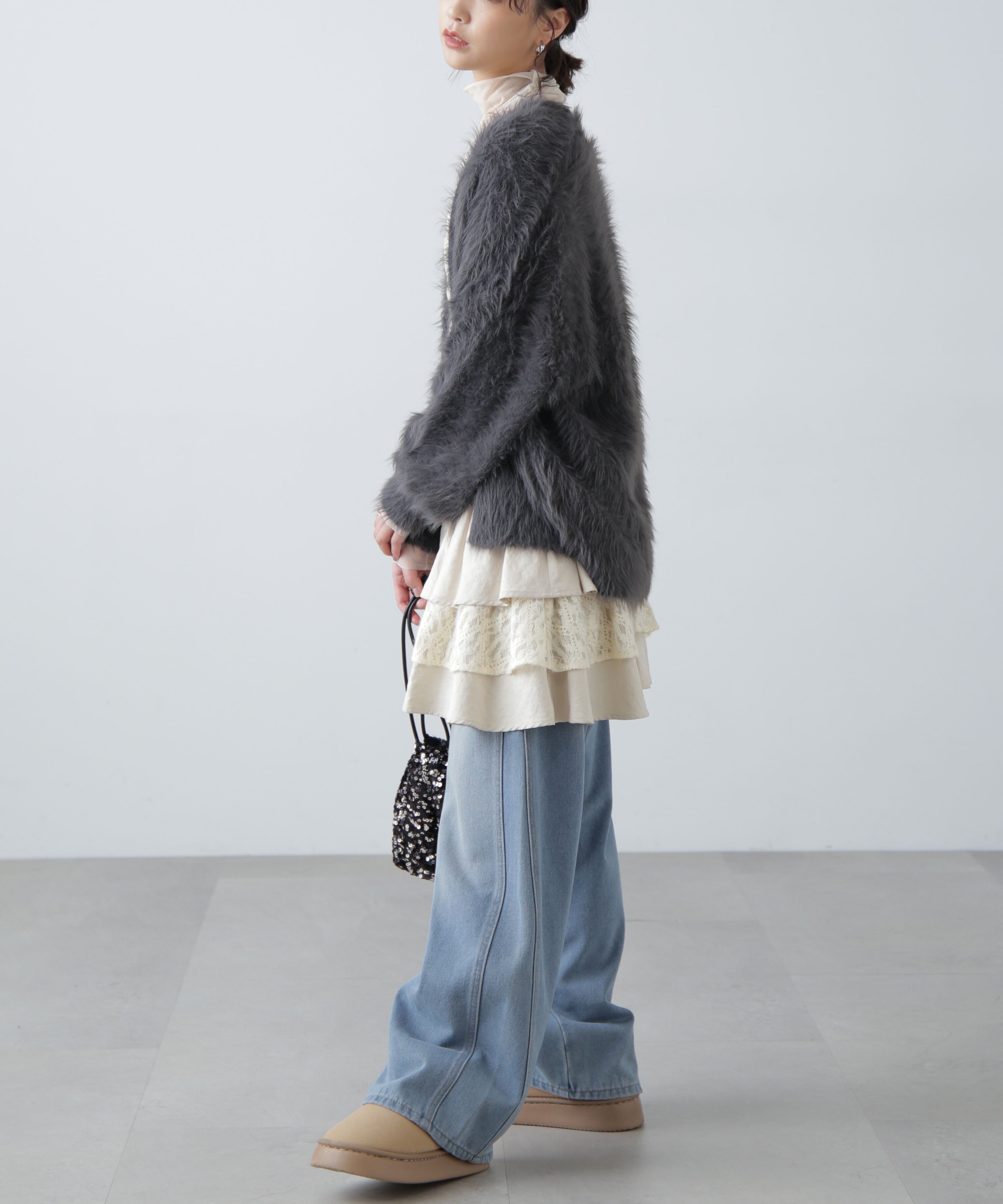  「シャギーロングカーディガン」|ニット・セーター|