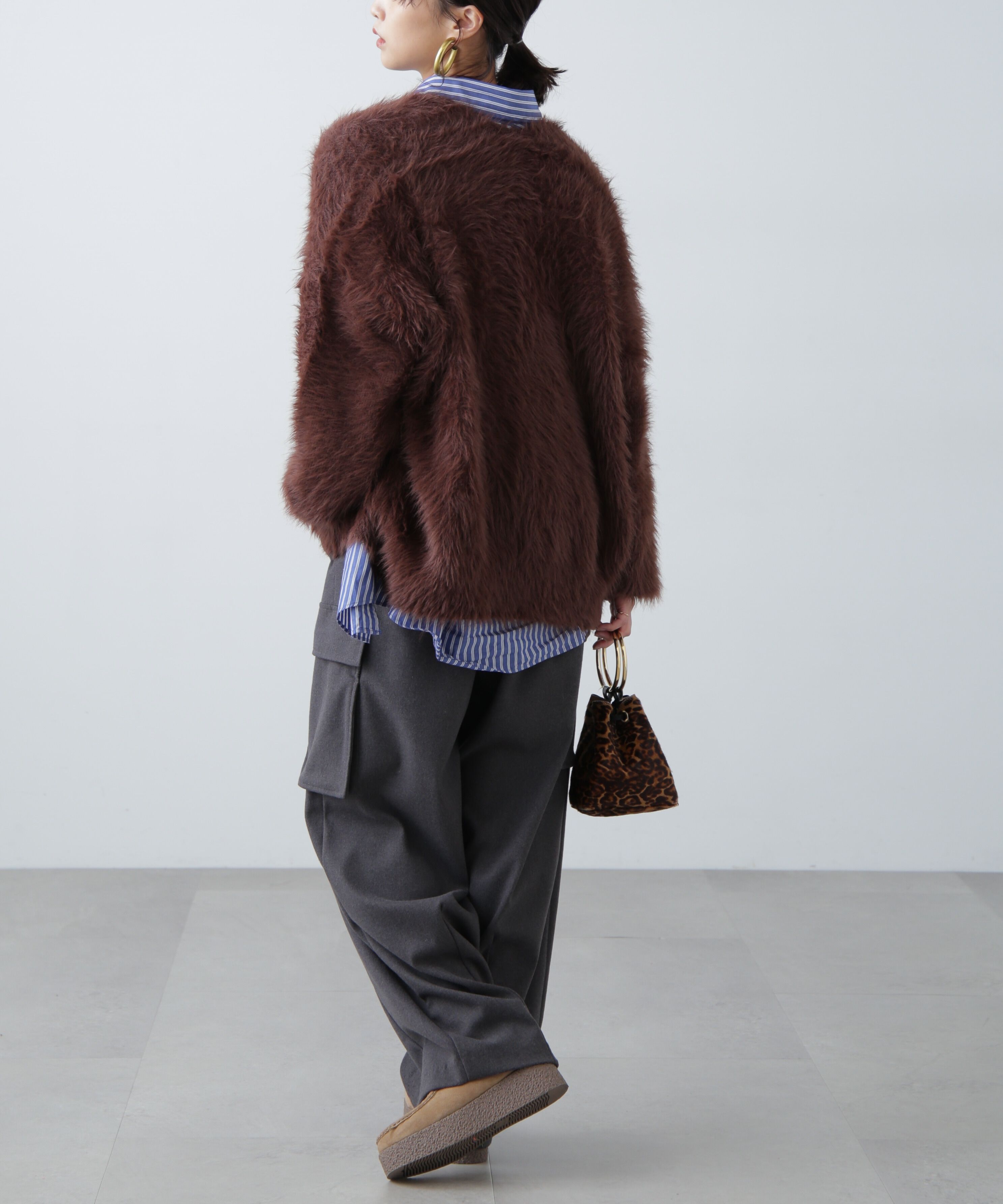  「シャギーロングカーディガン」|ニット・セーター|