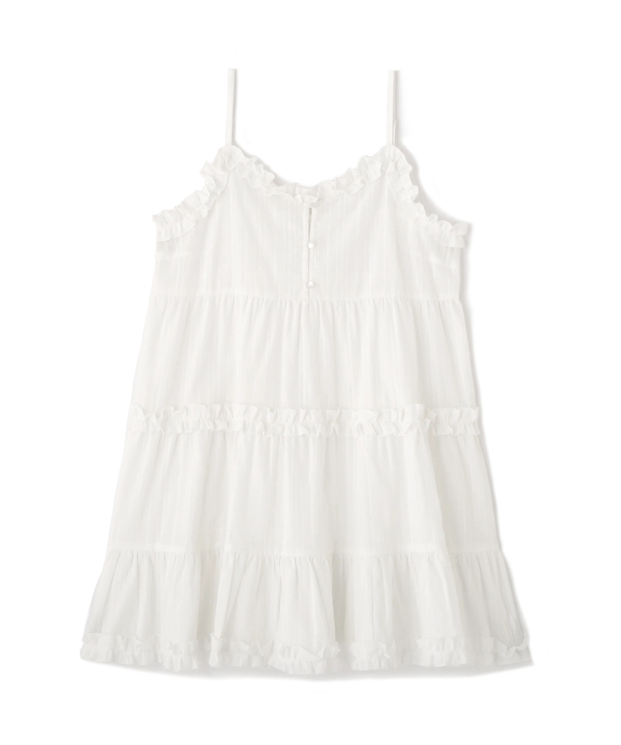  「コットンティアードキャミミニワンピース」|ワンピース|