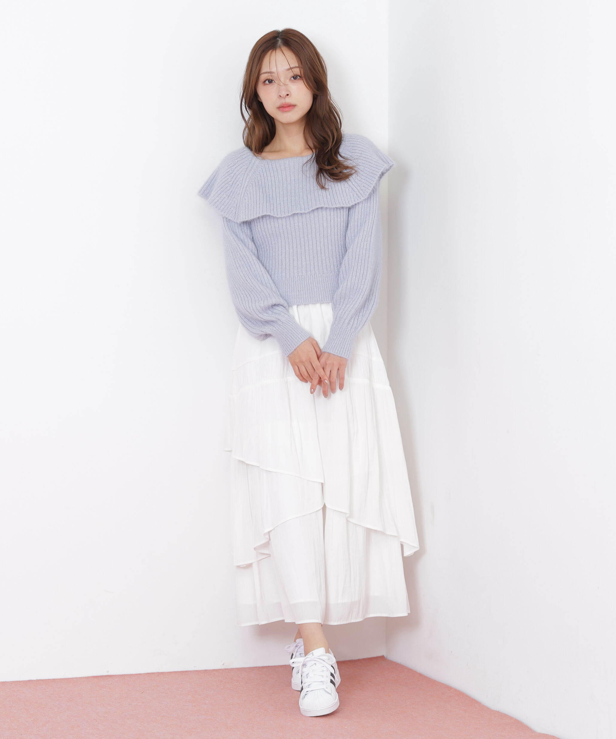  「割線ランダムティアードスカート」|スカート|