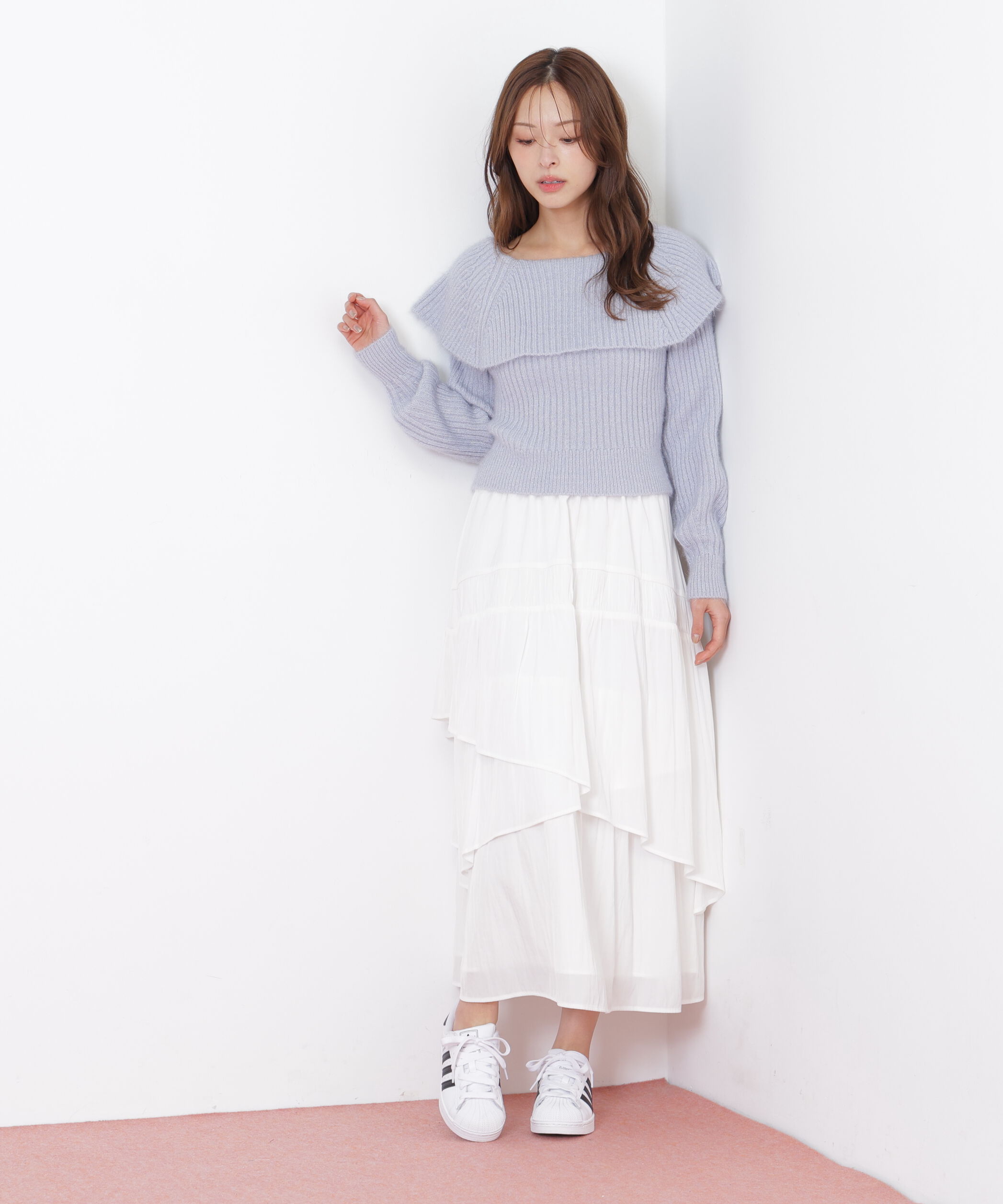  「割線ランダムティアードスカート」|スカート|