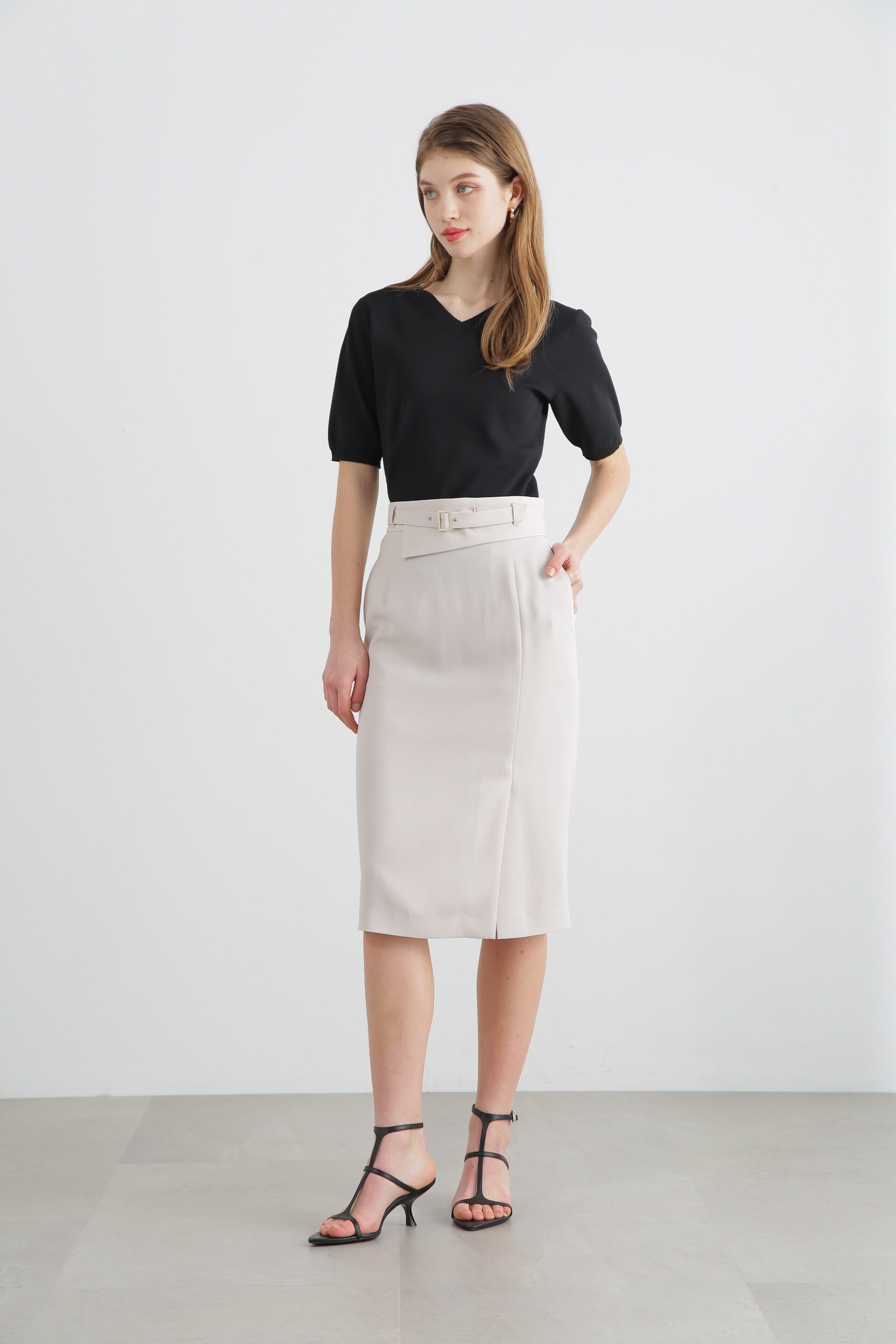  「◆アシンメトリーベルトスカート」|スカート|
