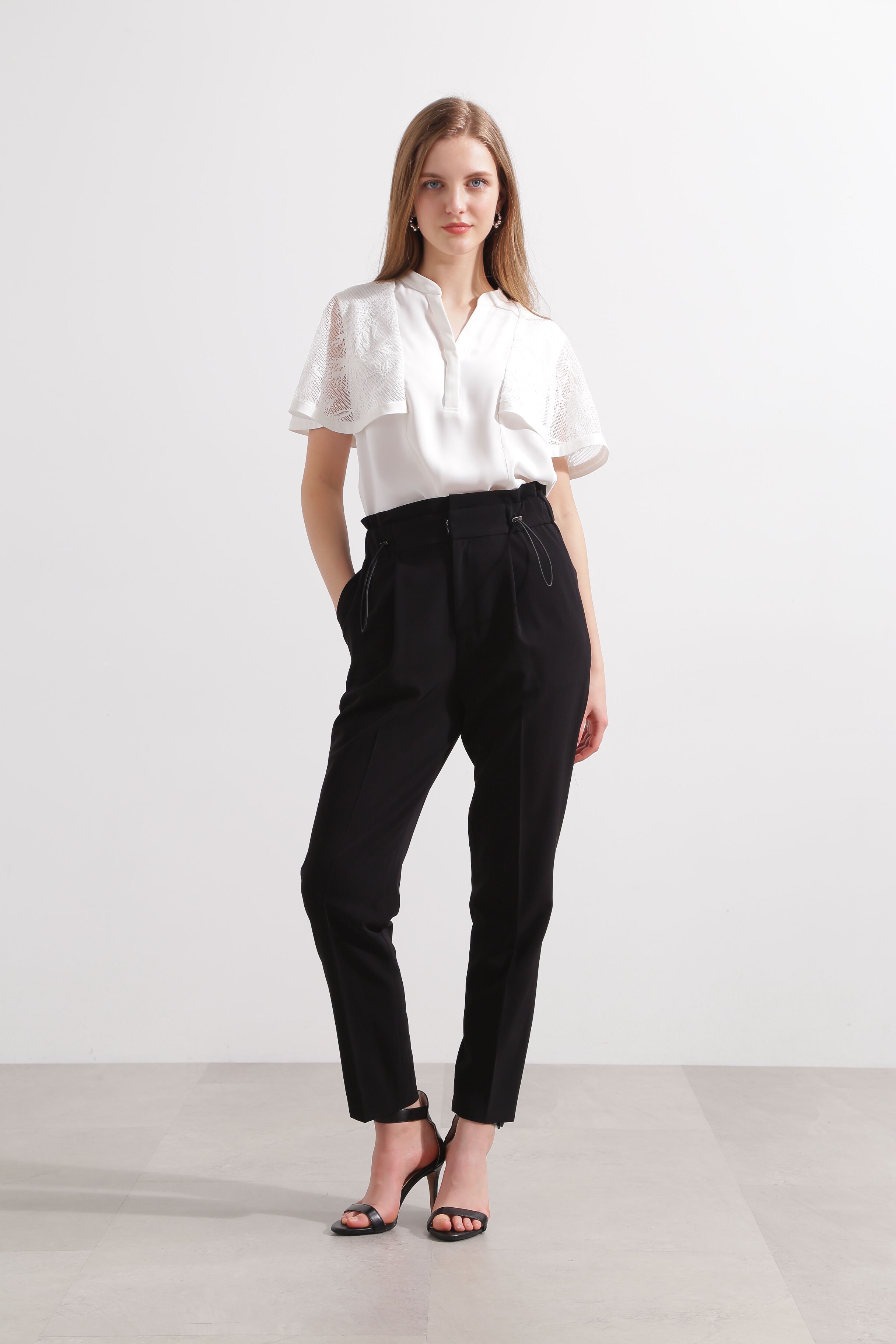  「◆ウエストスピンドルテーパードパンツ」|その他|