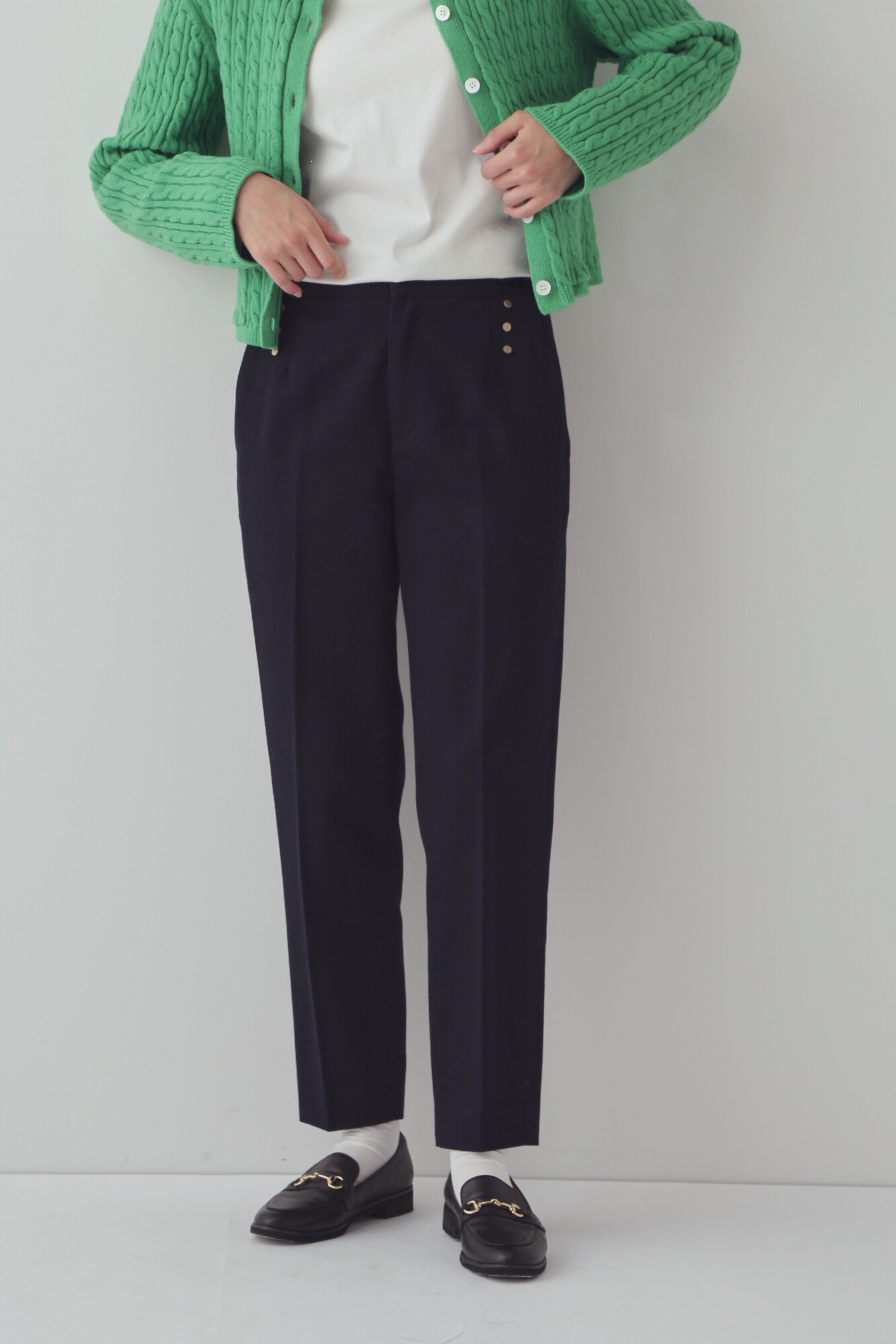  「◆マリンディテールテーパードパンツ」|その他|ネイビー