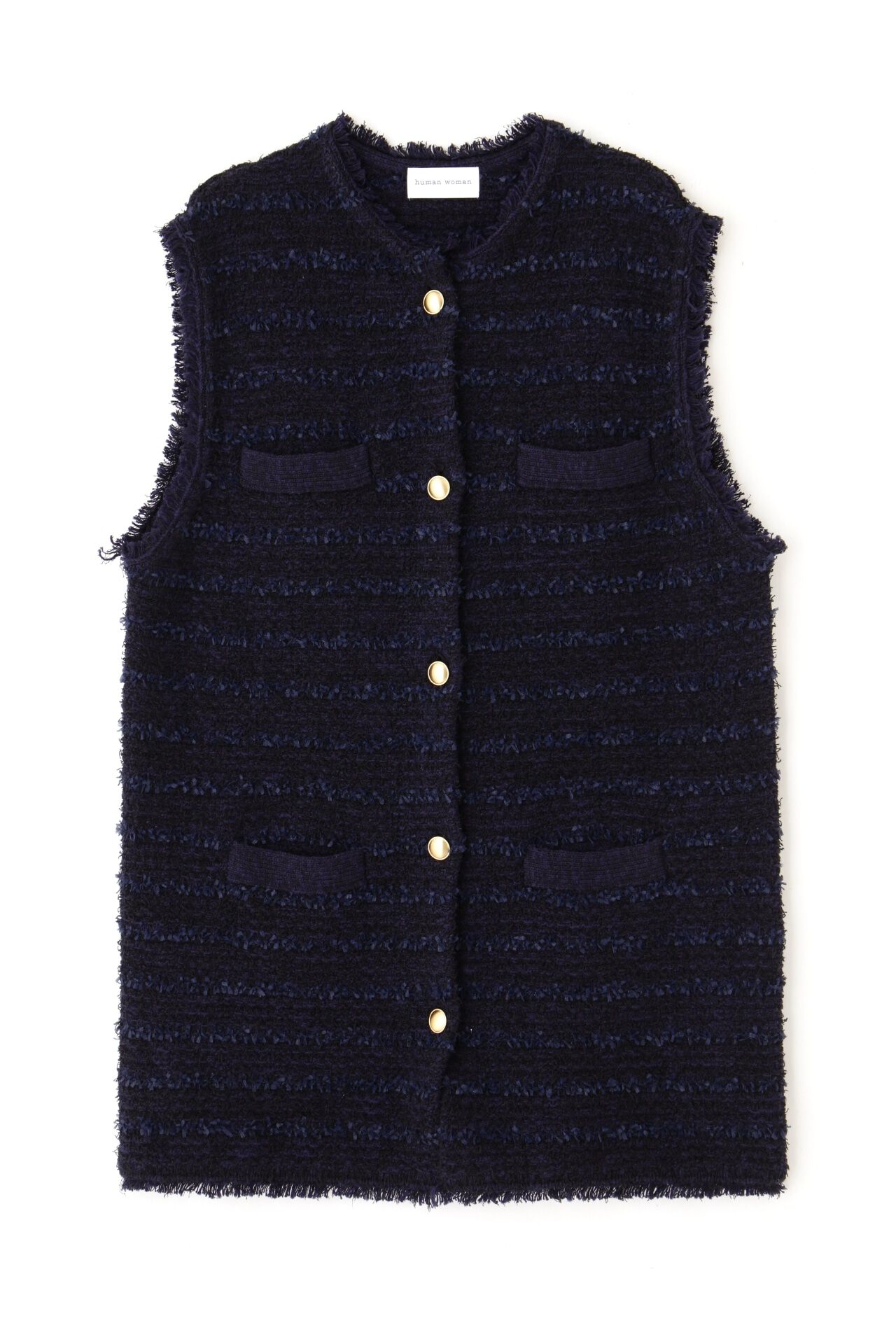  「◆ミックスツイードニットジレ」|ニット・セーター|