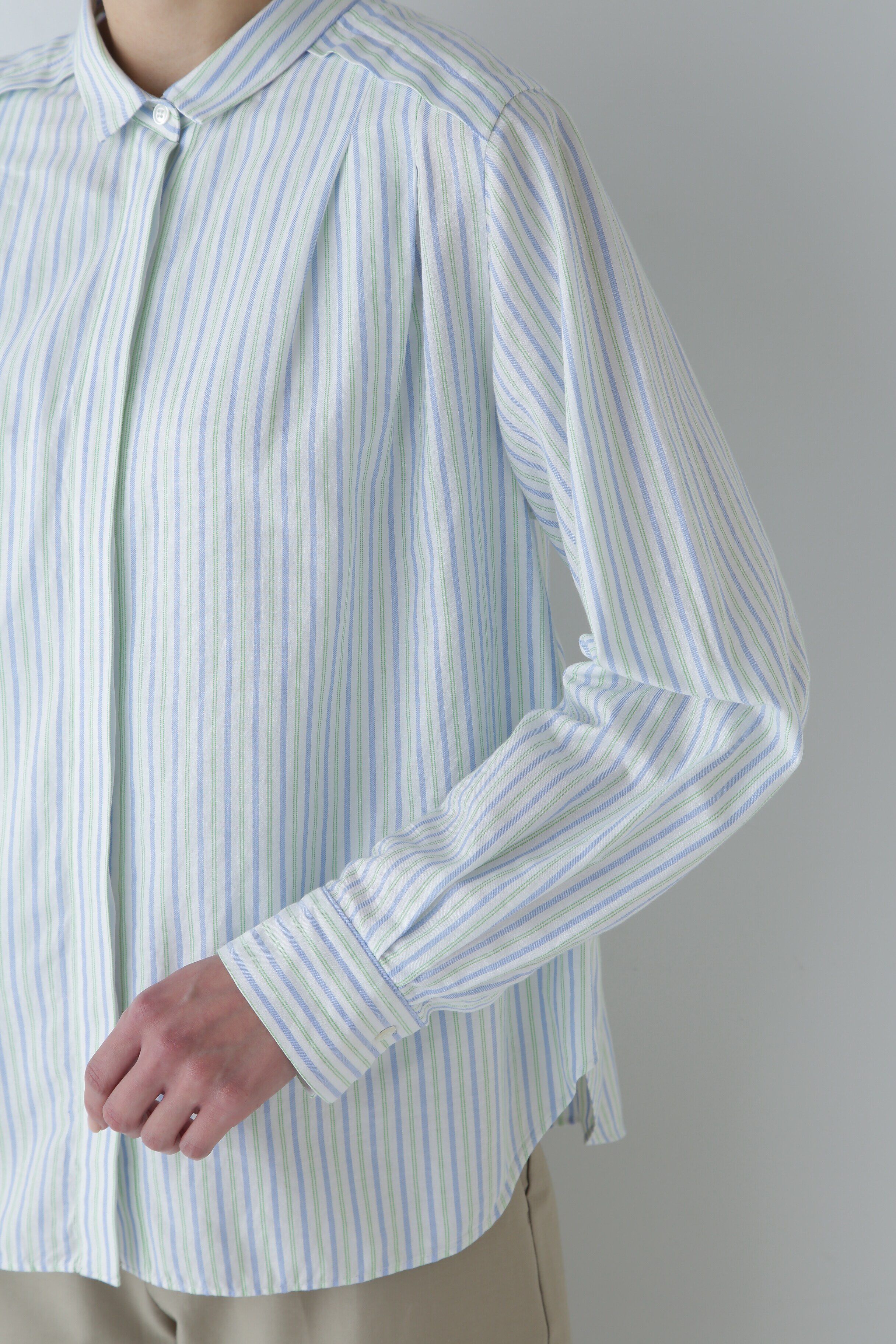  「◆ストライプブラウス」|シャツ・ブラウス|