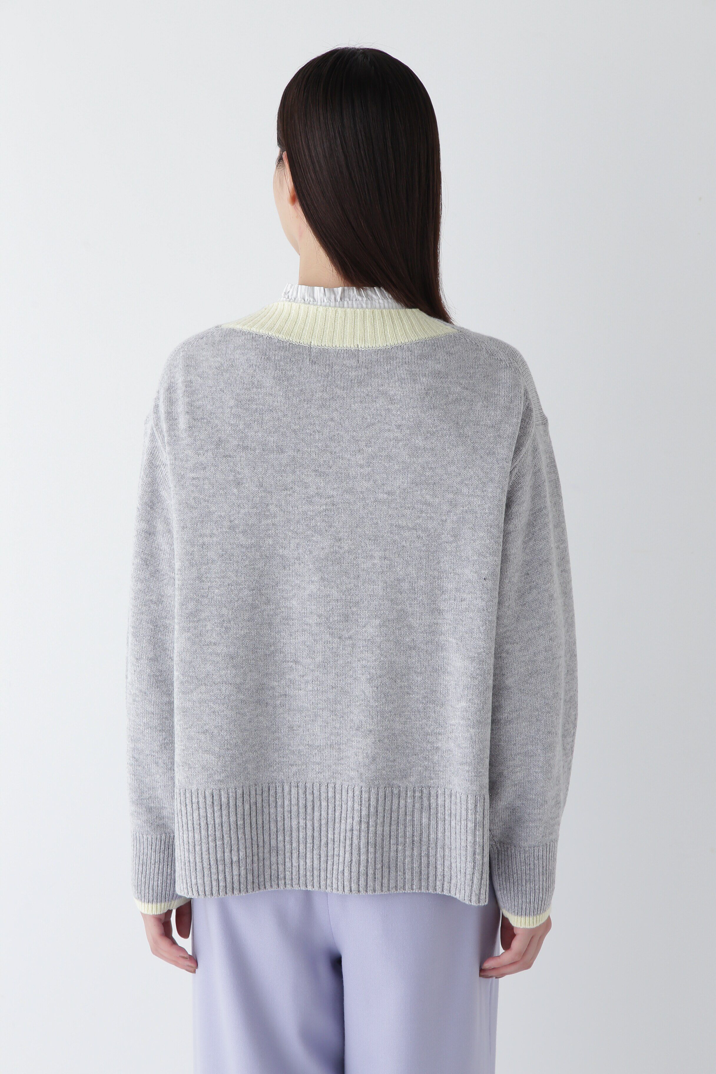  「◆ウールカシミヤＶネックニットプルオーバー」|ニット・セーター|