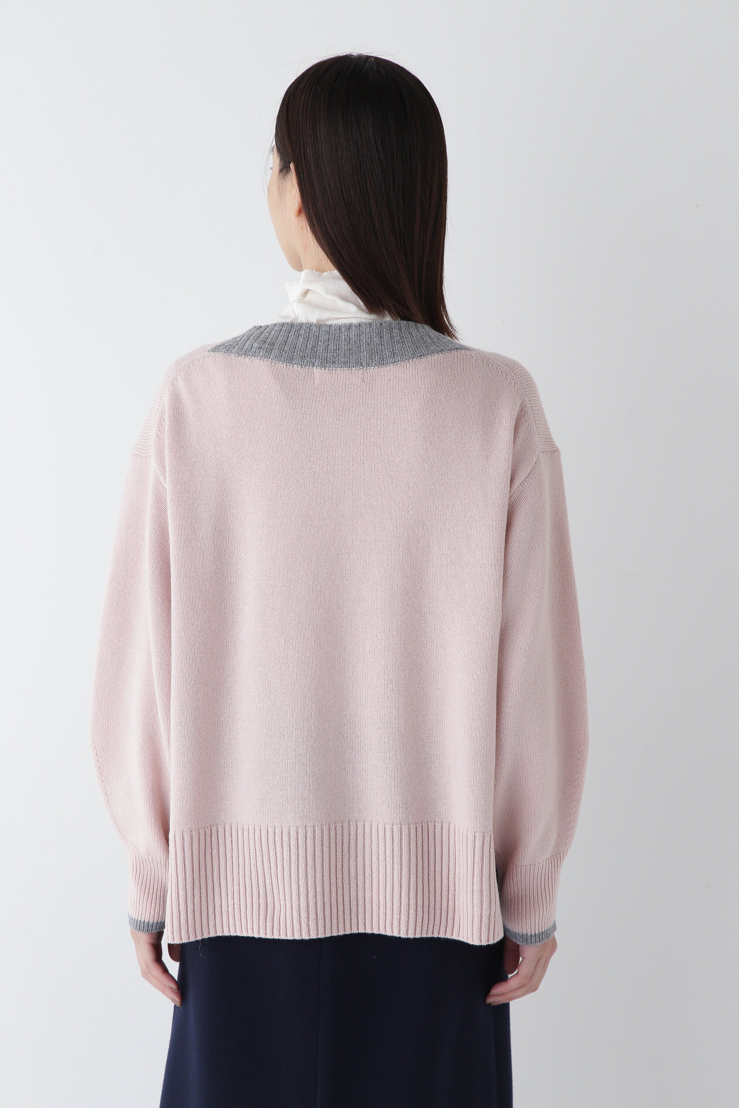  「◆ウールカシミヤＶネックニットプルオーバー」|ニット・セーター|