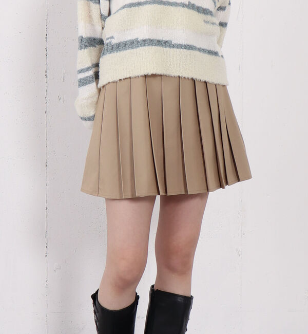 archives「切替プリーツミニスカート」|スカート|BEIGE