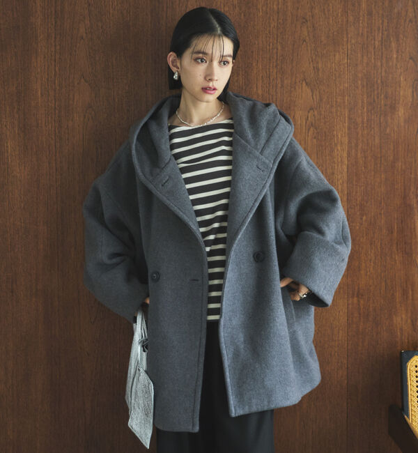 Doux archives「フーディコート」|ダッフルコート|