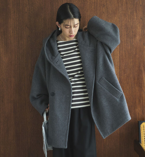 Doux archives「フーディコート」|ダッフルコート|