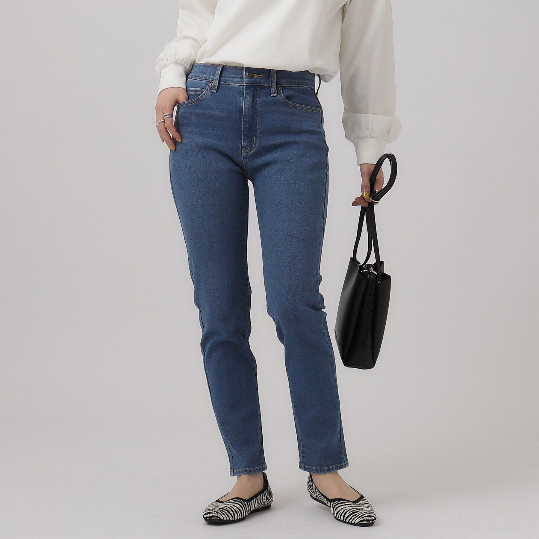 SHOO･LA･RUE「デニムスキニーパンツ」|デニム|ブルー(092)