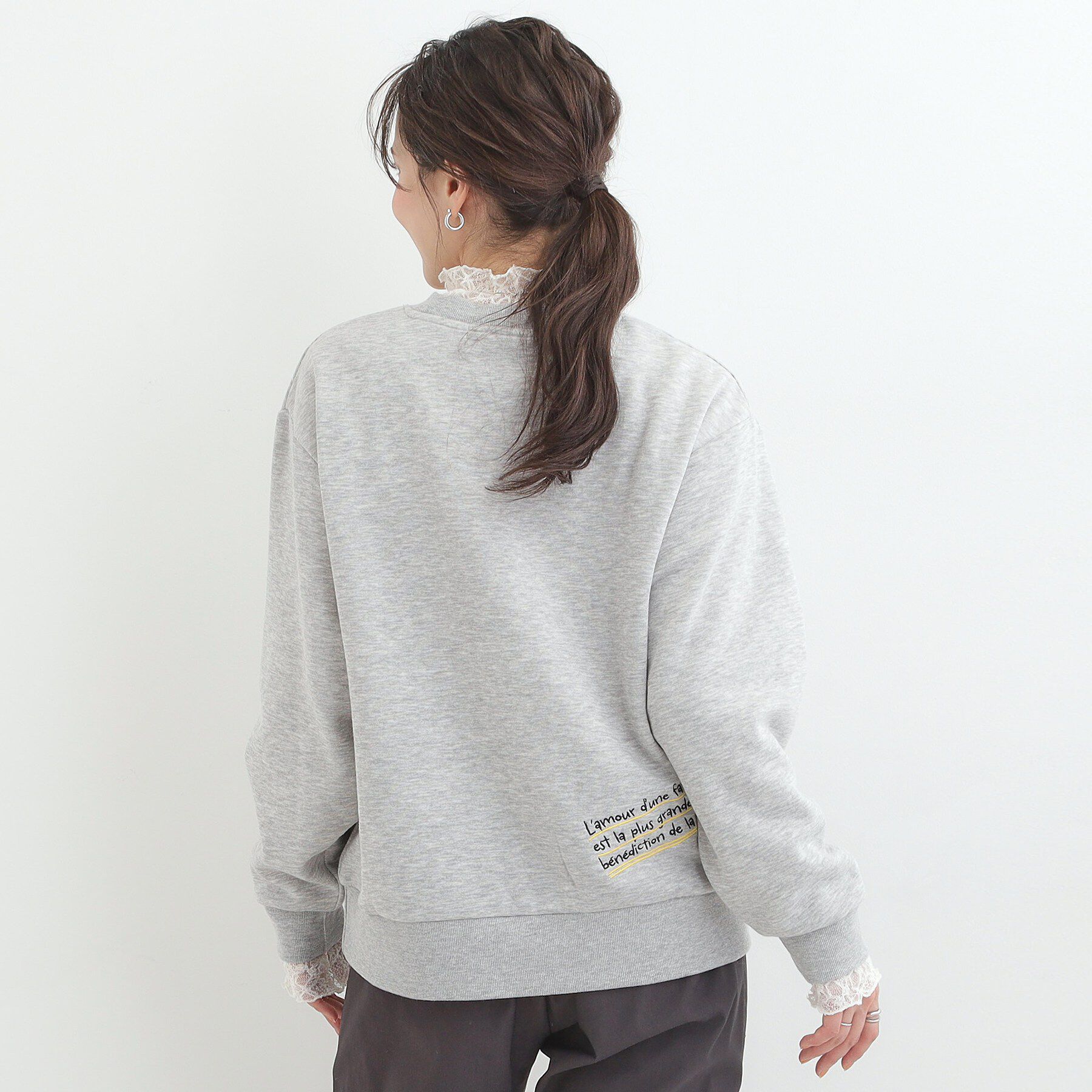 SHOO･LA･RUE「【洗濯機可】小さめ刺繍で大人見え アソート裏起毛スウェット」|パーカー|