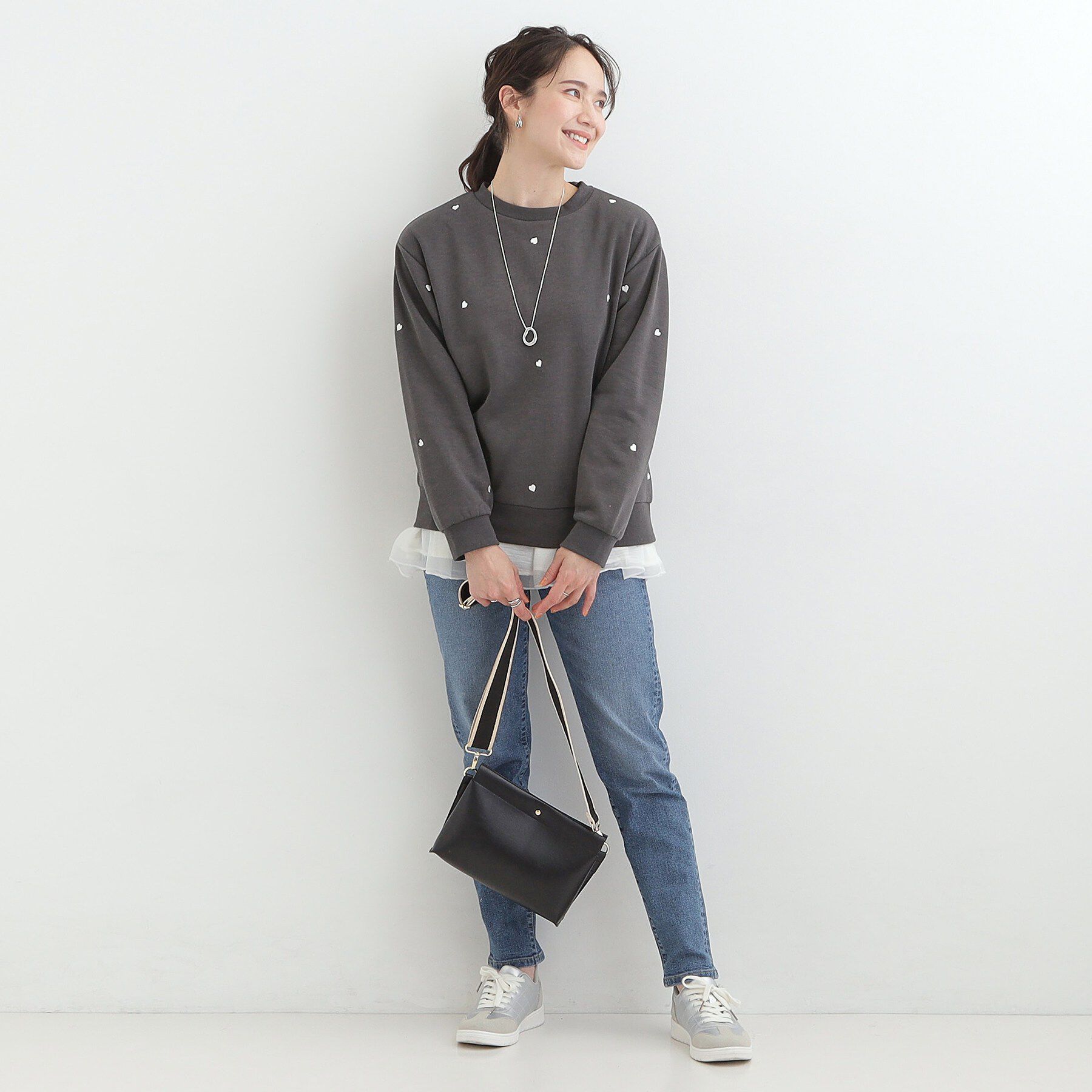 SHOO･LA･RUE「【洗濯機可】小さめ刺繍で大人見え アソート裏起毛スウェット」|パーカー|