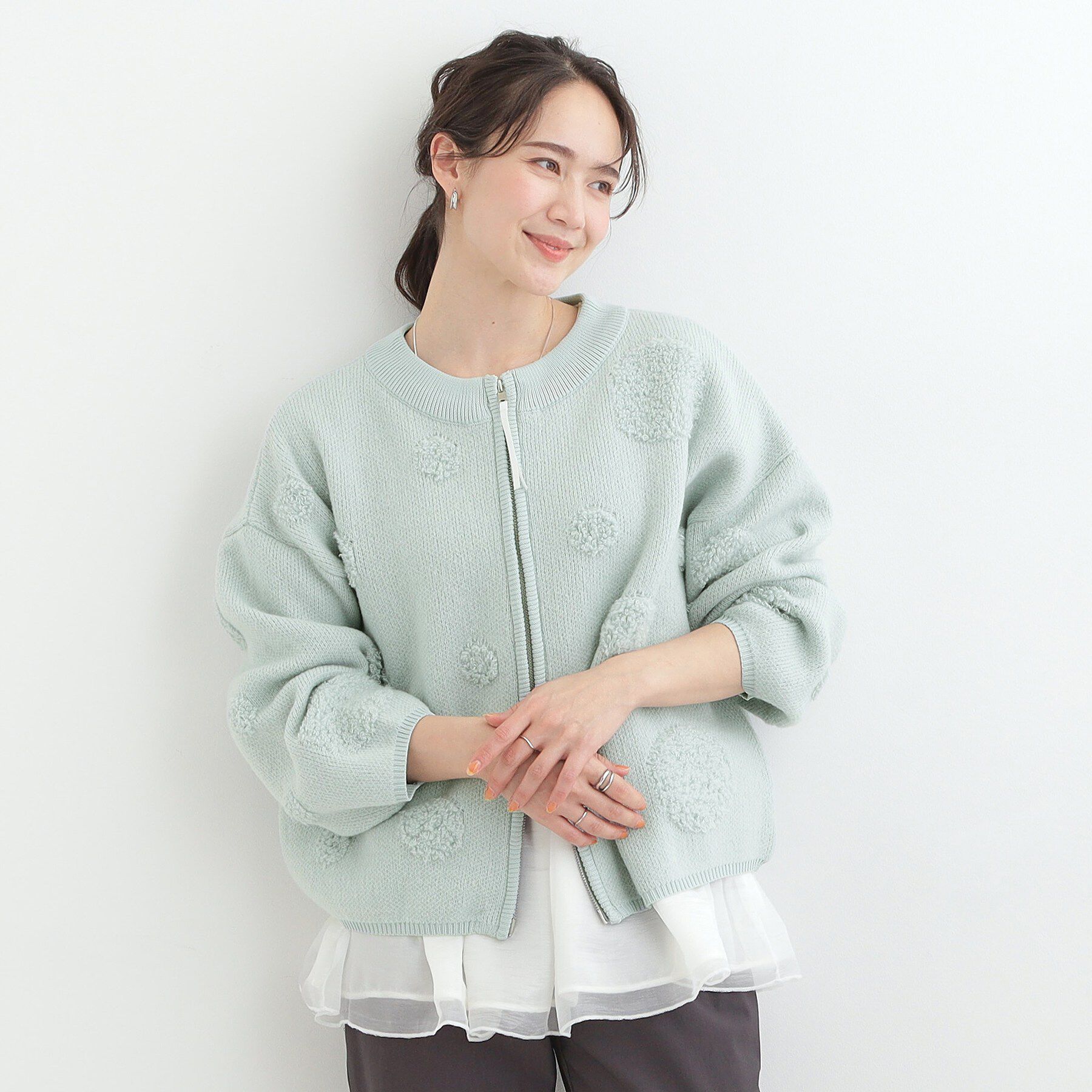 SHOO･LA･RUE「選べる4柄 ダブルZIP柄カーディガン」|カーディガン|