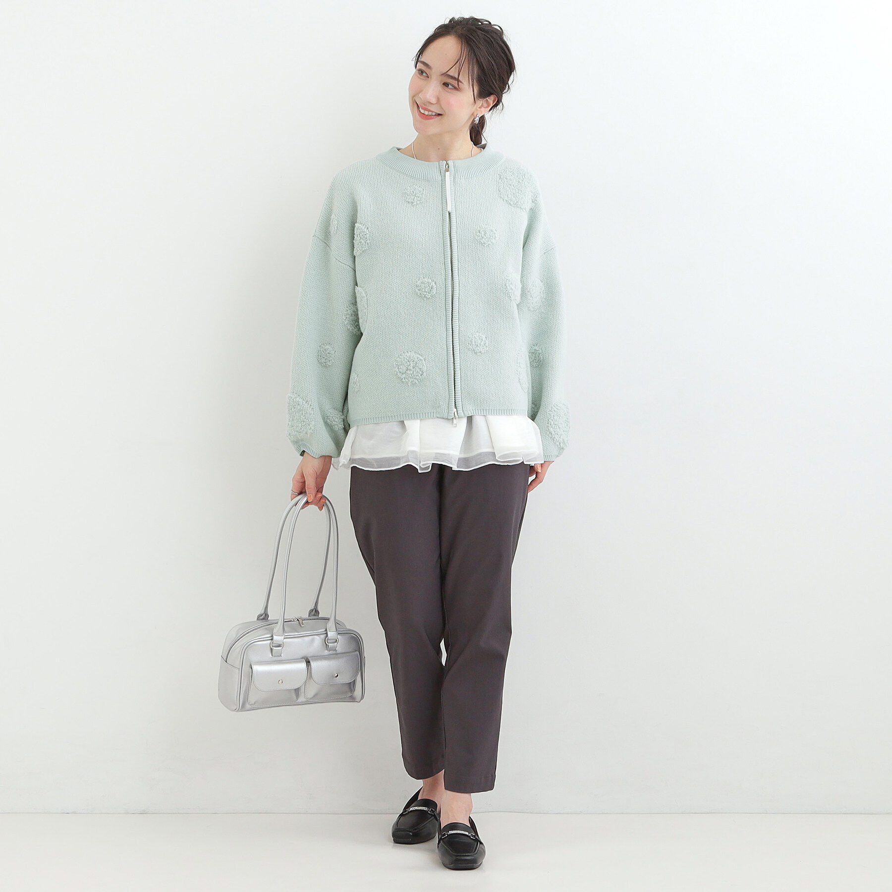 SHOO･LA･RUE「選べる4柄 ダブルZIP柄カーディガン」|カーディガン|