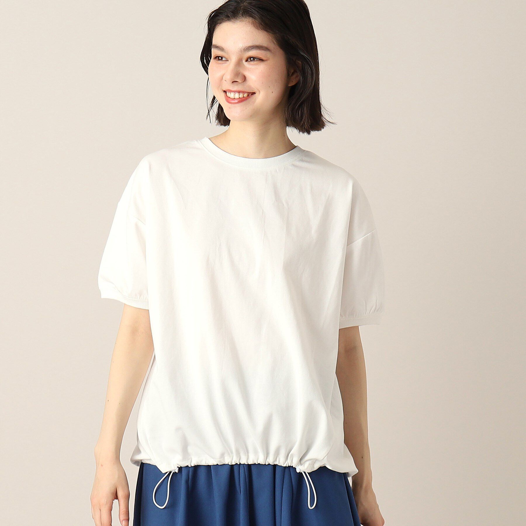 Dessin「新色追加【洗える・二の腕カバー】ドローコードカットソー（XS～L）」|Tシャツ・カットソー|