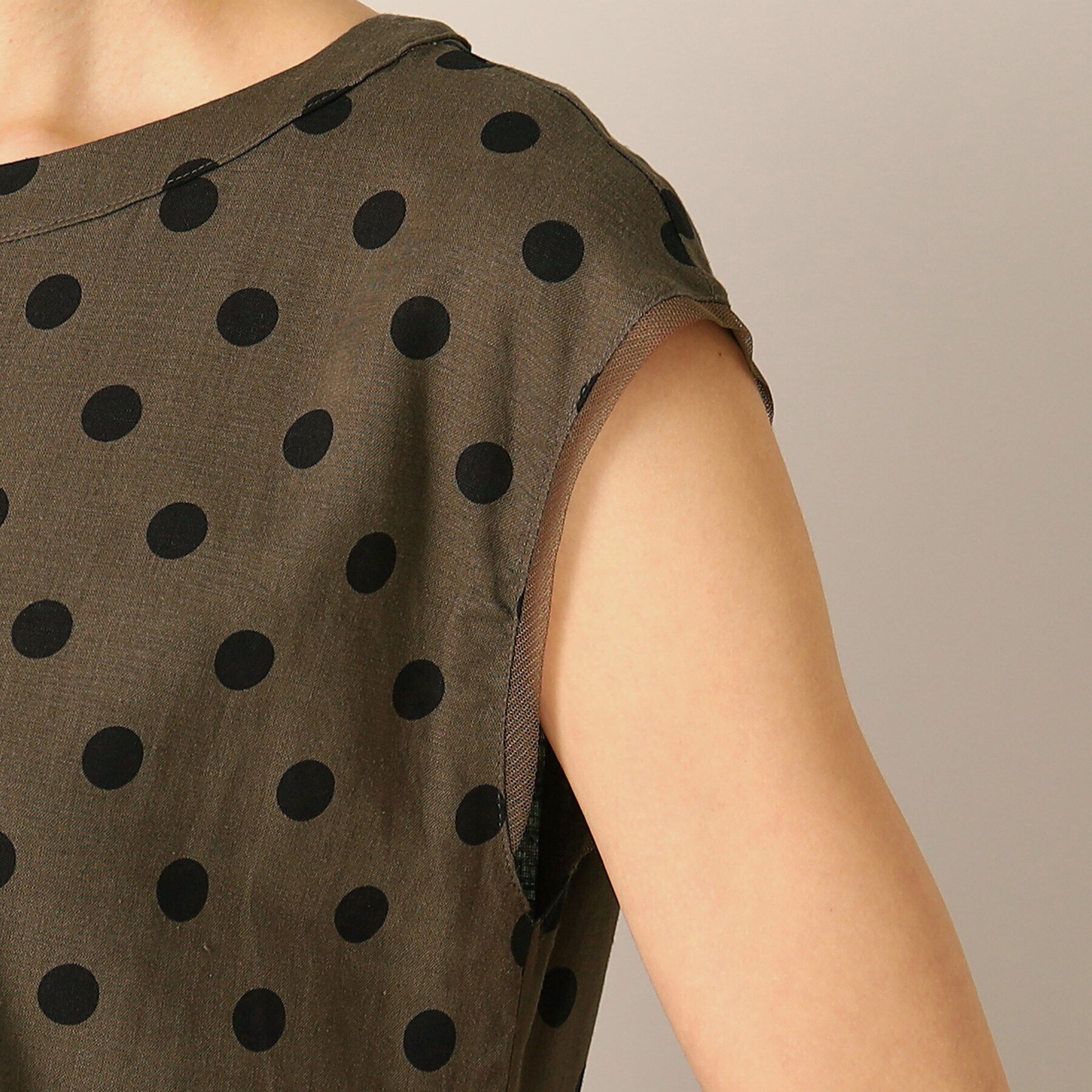 Dessin「【洗える】ドットペプラムブラウス（S～L）」|シャツ・ブラウス|