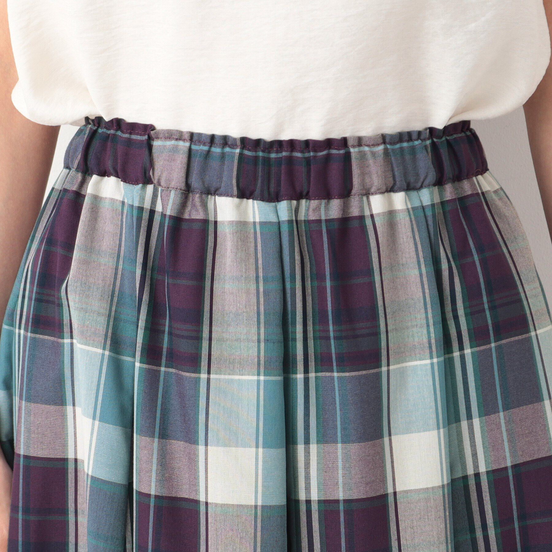 Dessin「【洗える・ウエストゴム】映えチェック/ストライプスカート（XS～L）」|スカート|