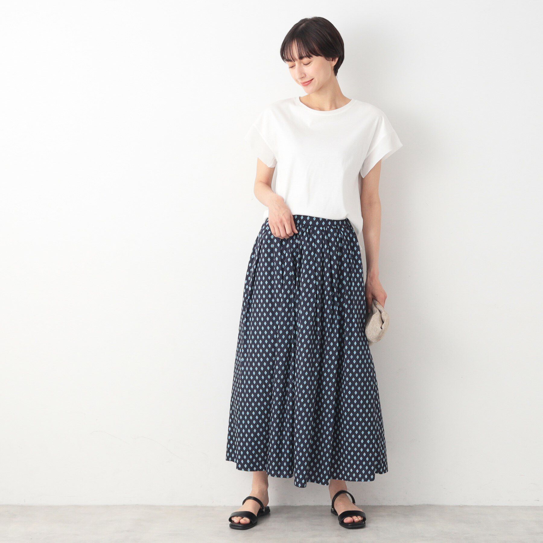 Dessin「【洗える】小紋プリントスカート」|スカート|
