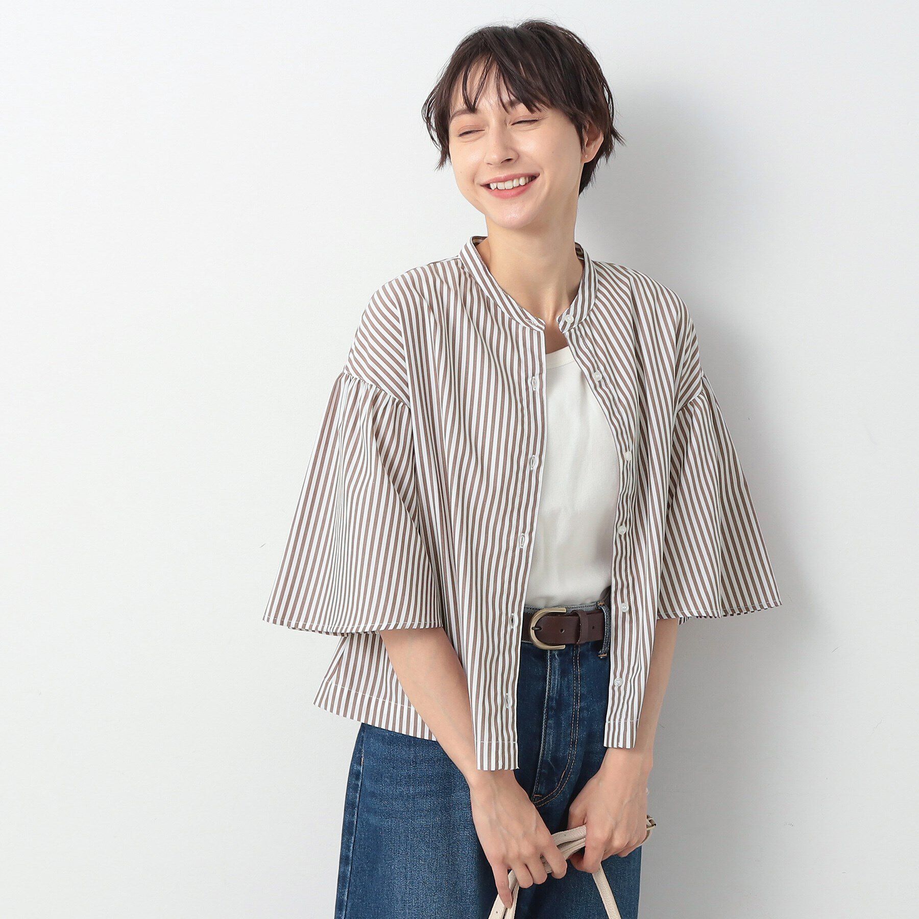 Dessin「【洗える】フレアスリーブブラウス（XS～L）」|シャツ・ブラウス|