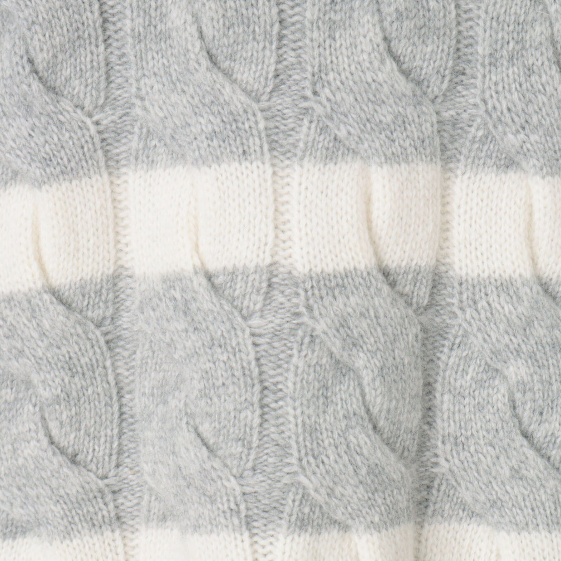 Dessin「【ハミルトンラムズウール・洗える】ケーブルボーダーニット（XS～L）」|ニット・セーター|