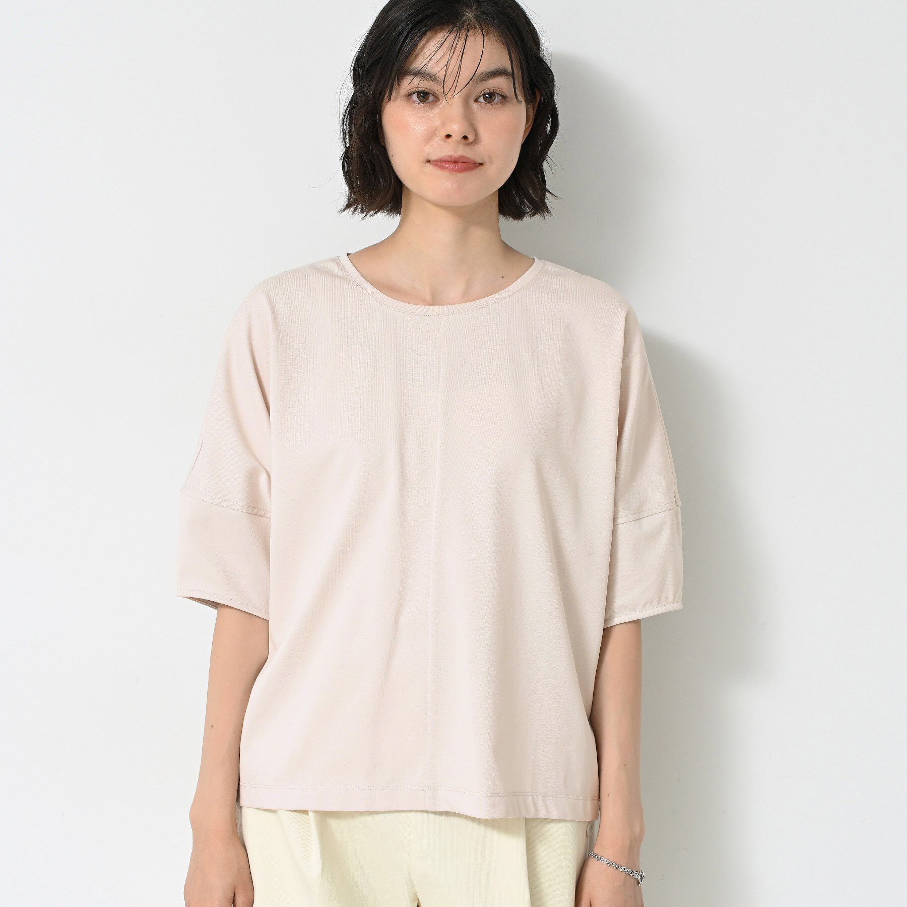 Dessin「【二の腕カバー／UVカット】ランタンスリーブカットソー」|Tシャツ・カットソー|