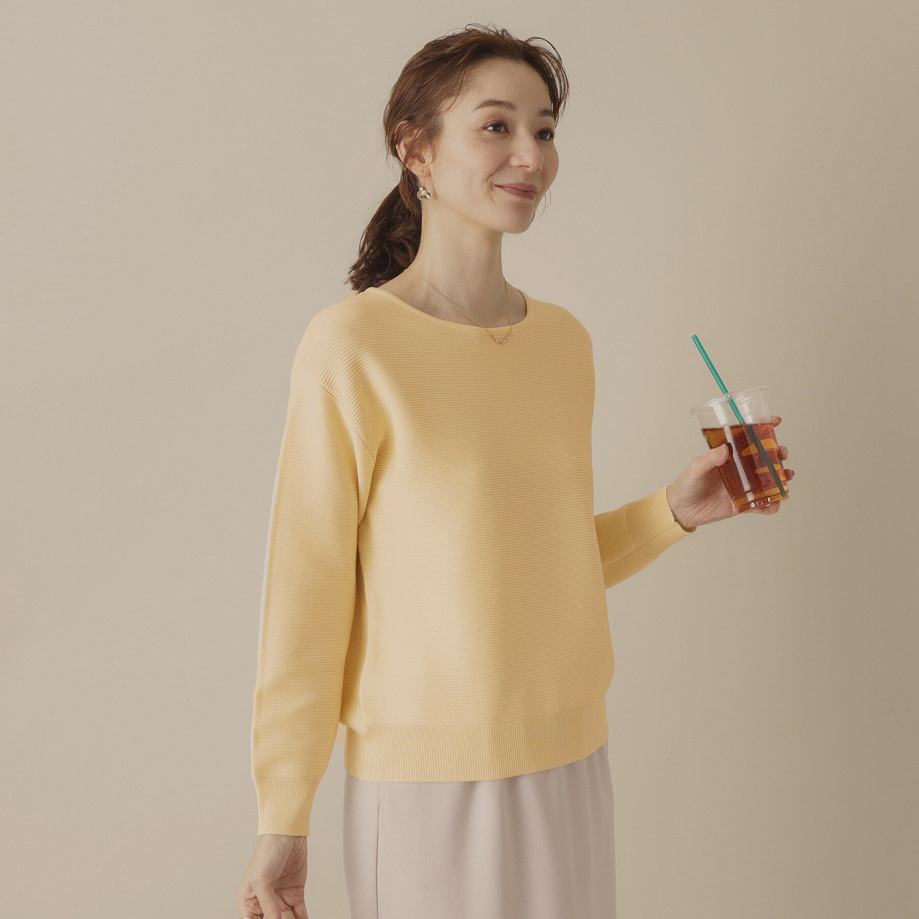 ITS&rsquo;DEMO「【アンチピリング／洗濯機OK】ガーター編みニット」|ニット・セーター|