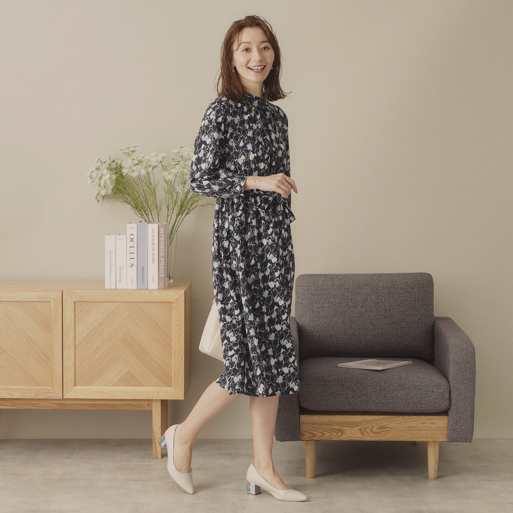 ITS&rsquo;DEMO「【手洗い可／ウエストゴム】ハートプリントワンピース」|ワンピース|