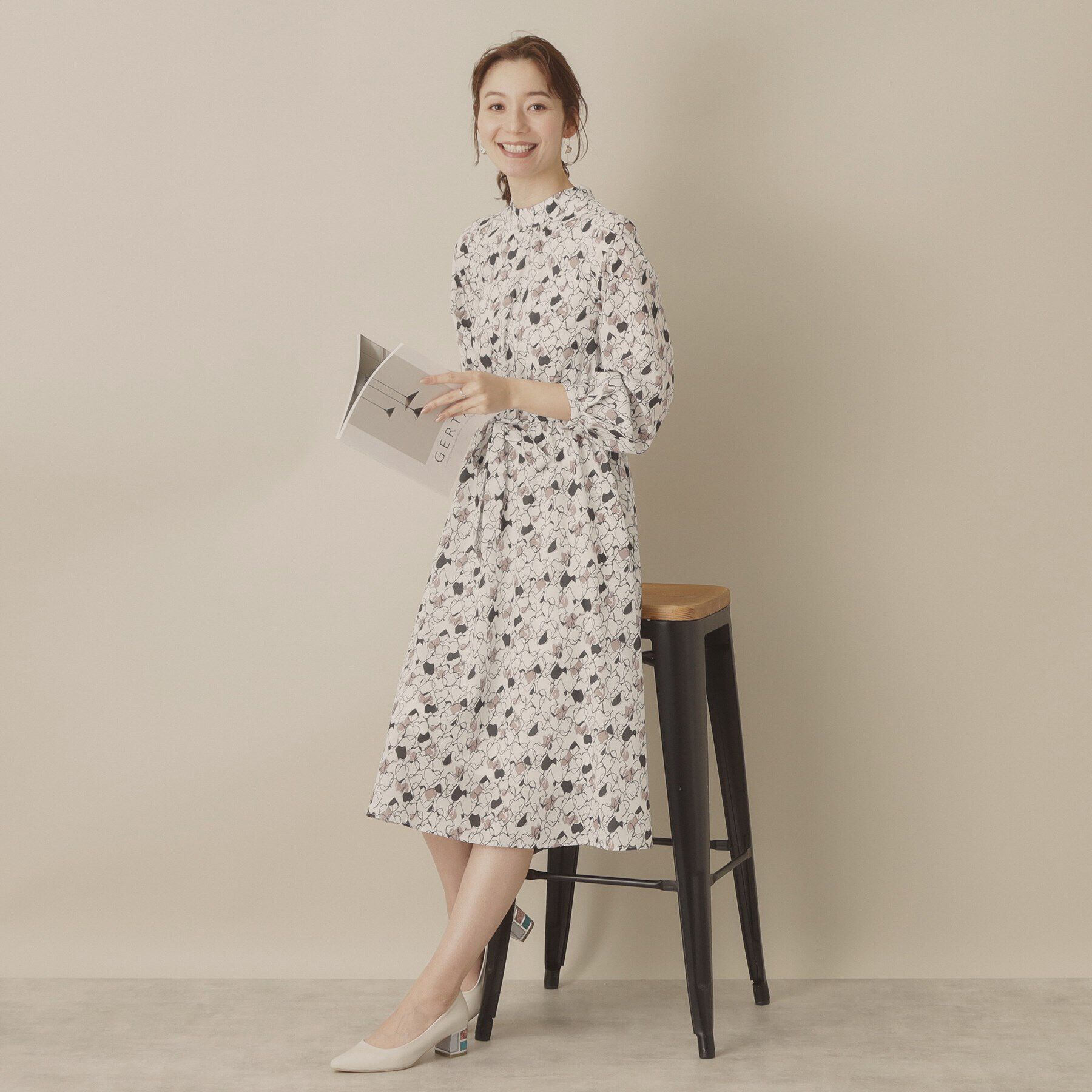 ITS&rsquo;DEMO「【手洗い可／ウエストゴム】ハートプリントワンピース」|ワンピース|