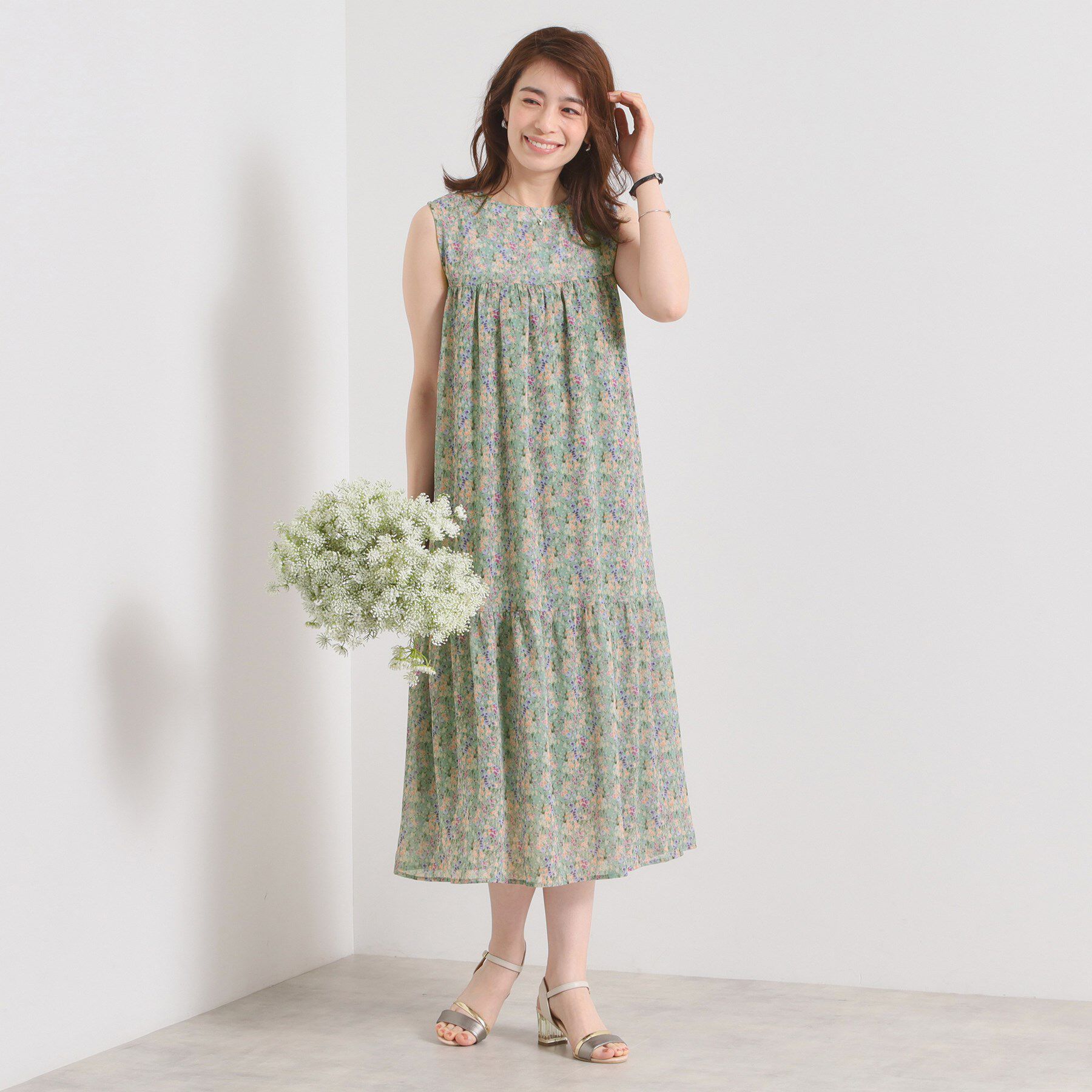 ITS&rsquo;DEMO「【洗濯機OK】マキシ丈ワンピース」|ワンピース|