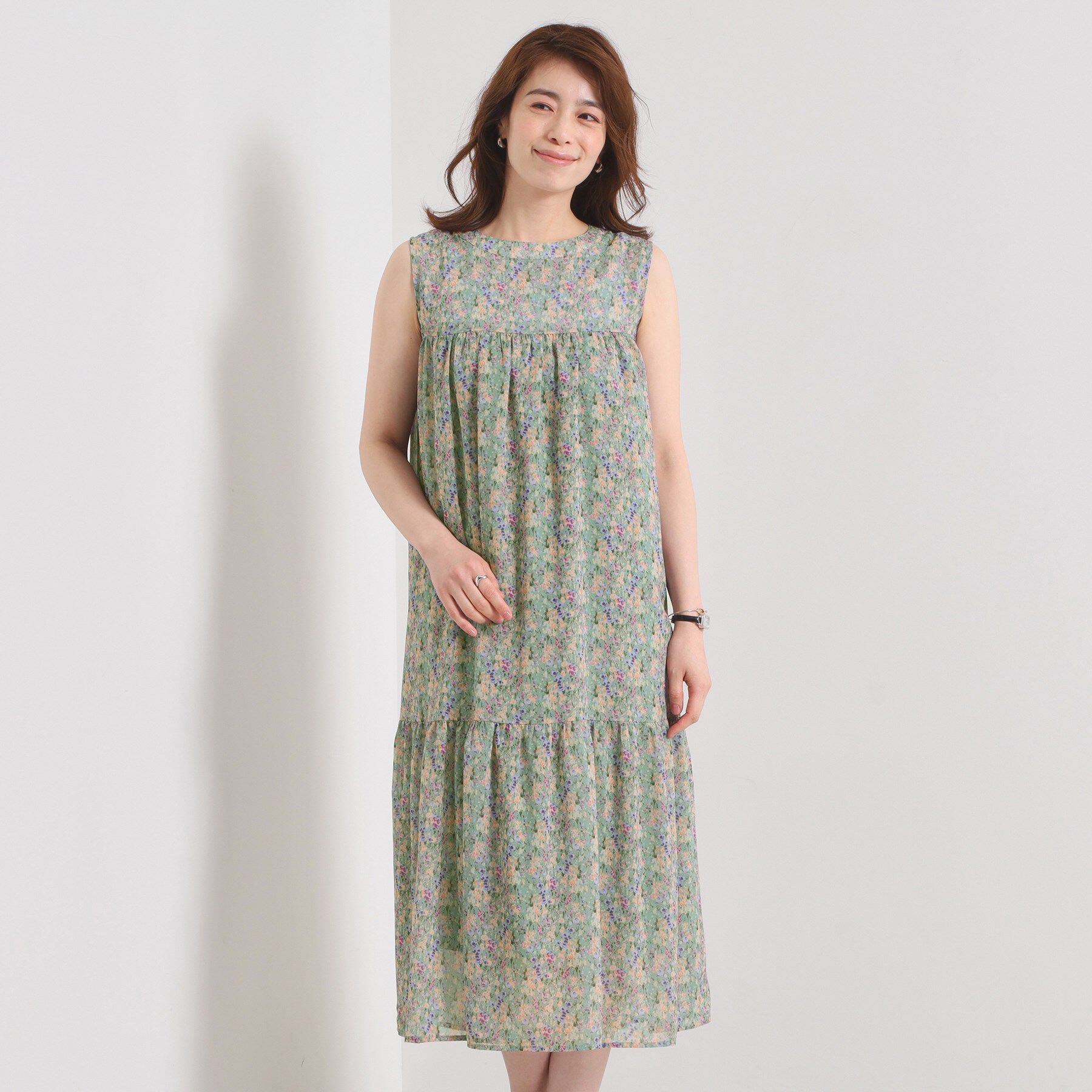 ITS&rsquo;DEMO「【洗濯機OK】マキシ丈ワンピース」|ワンピース|