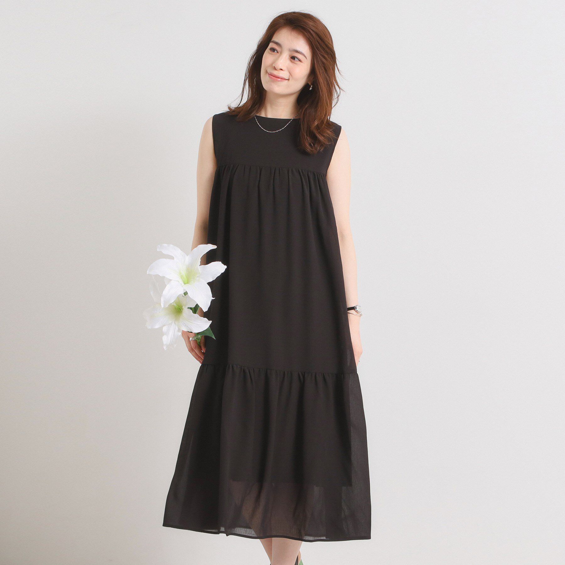 ITS&rsquo;DEMO「【洗濯機OK】マキシ丈ワンピース」|ワンピース|