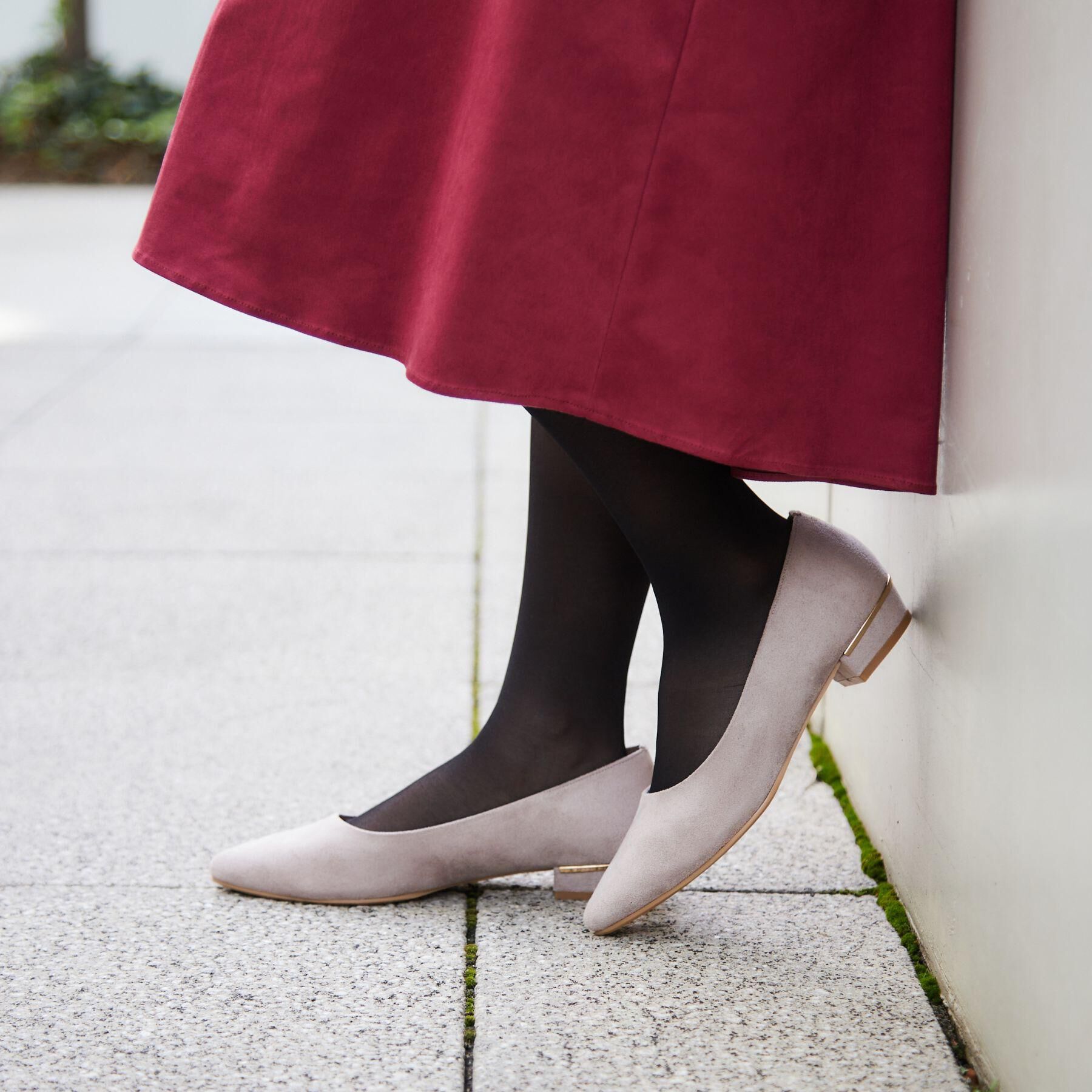 ESPERANZA「《定番》晴雨兼用クッションフラットパンプス」|パンプス|