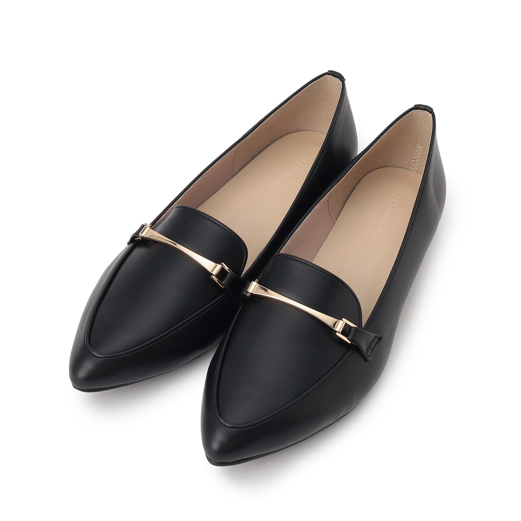 ESPERANZA「ビット付きポインテッドトゥローファーパンプス」|パンプス|ﾌﾞﾗｯｸ(019)