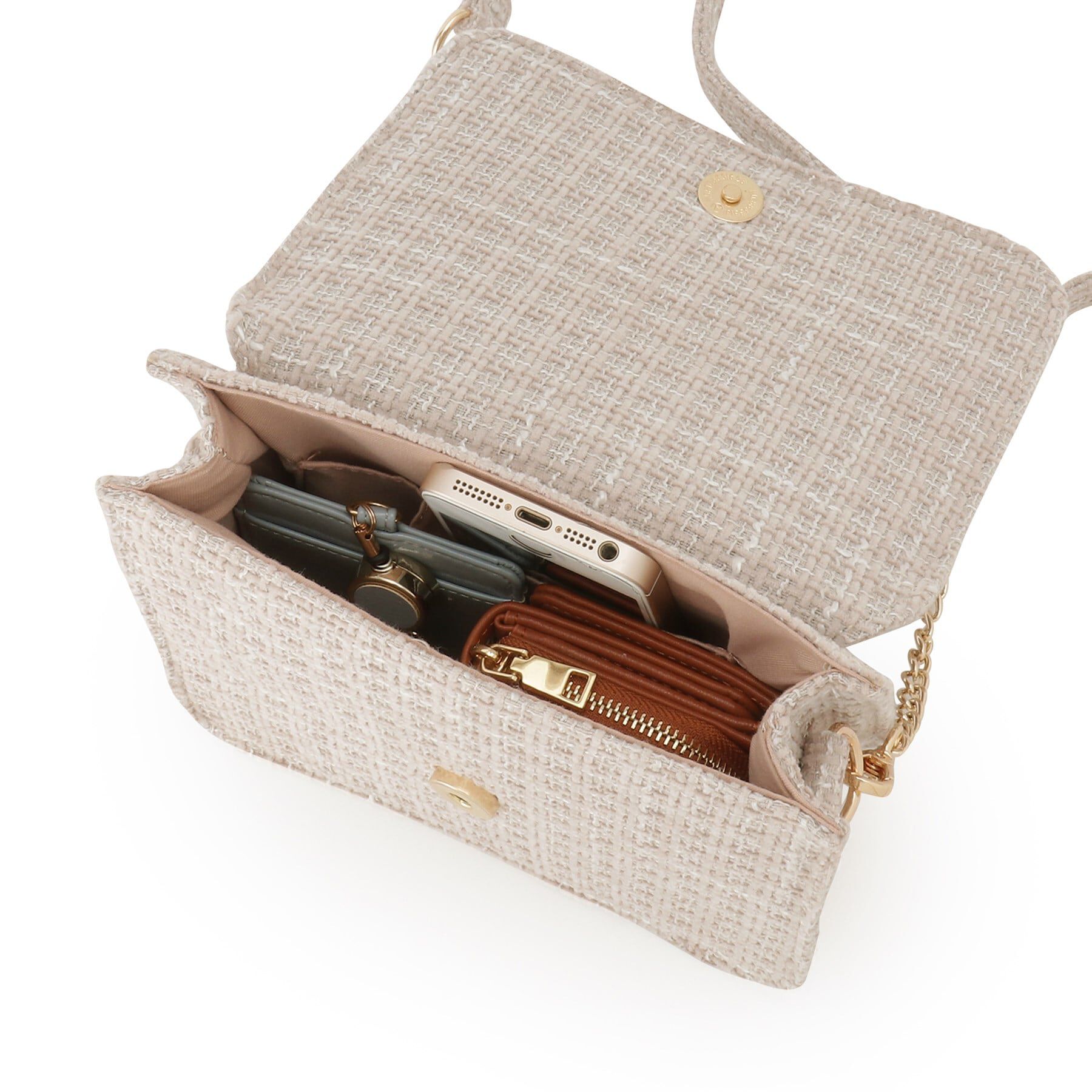 Ober Tashe「フェイクパール&times;チェーンベルト ミニショルダー」|ショルダー・メッセンジャー|