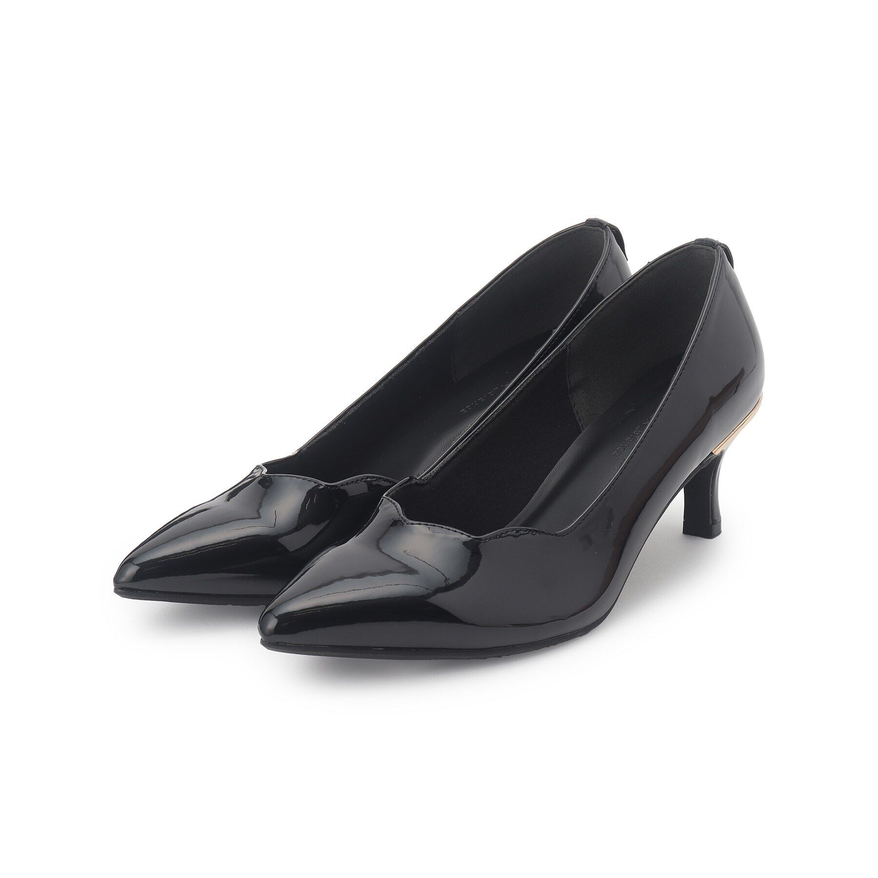 ESPERANZA「スカラップストラップミドルヒールパンプス【ESPERANZA＿blanca】」|パンプス|