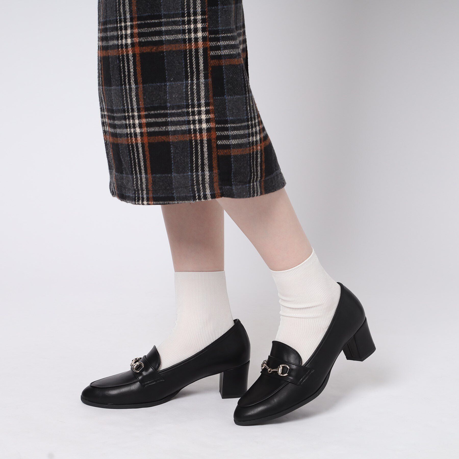 ESPERANZA「ミドルヒールビットローファー」|パンプス|