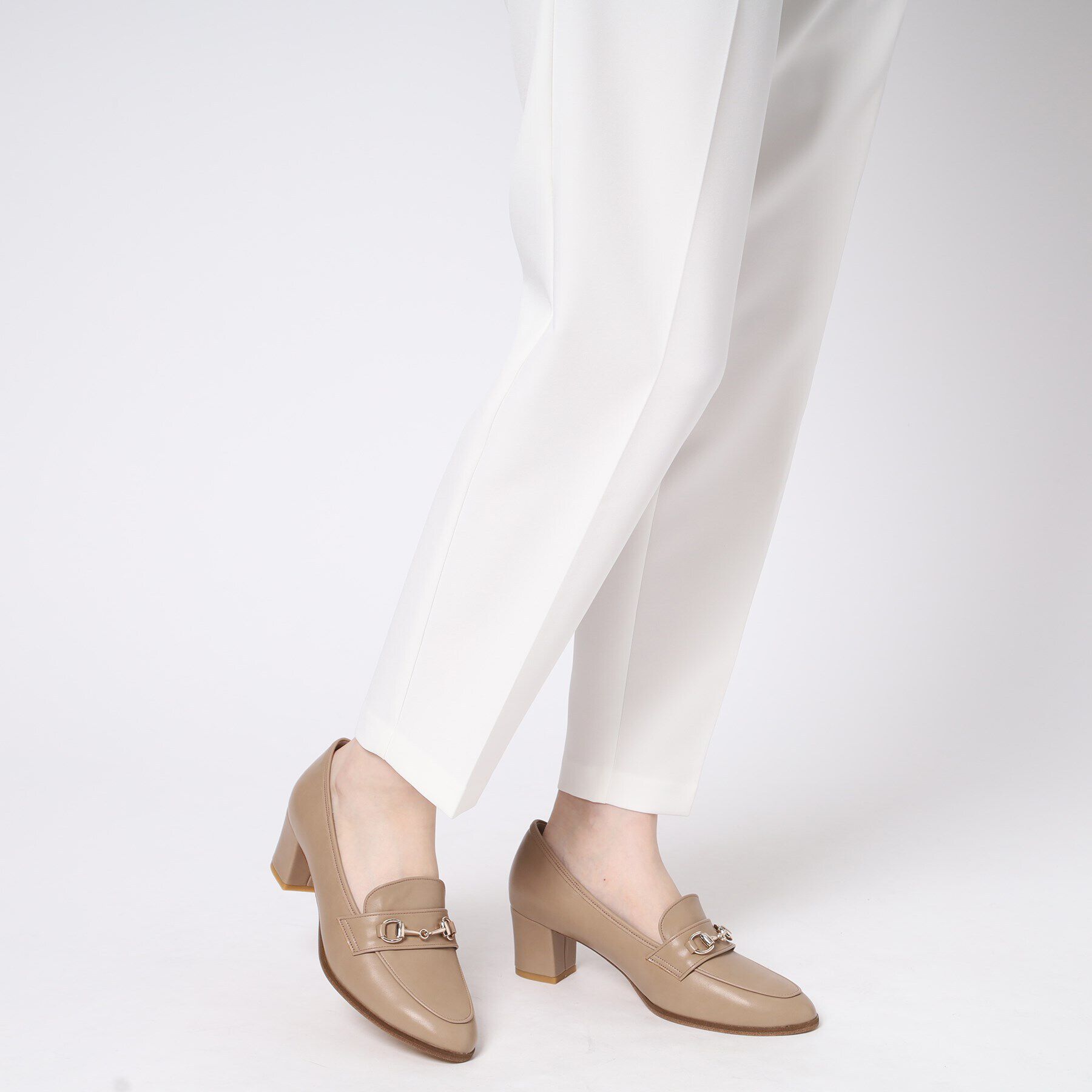 ESPERANZA「ミドルヒールビットローファー」|パンプス|