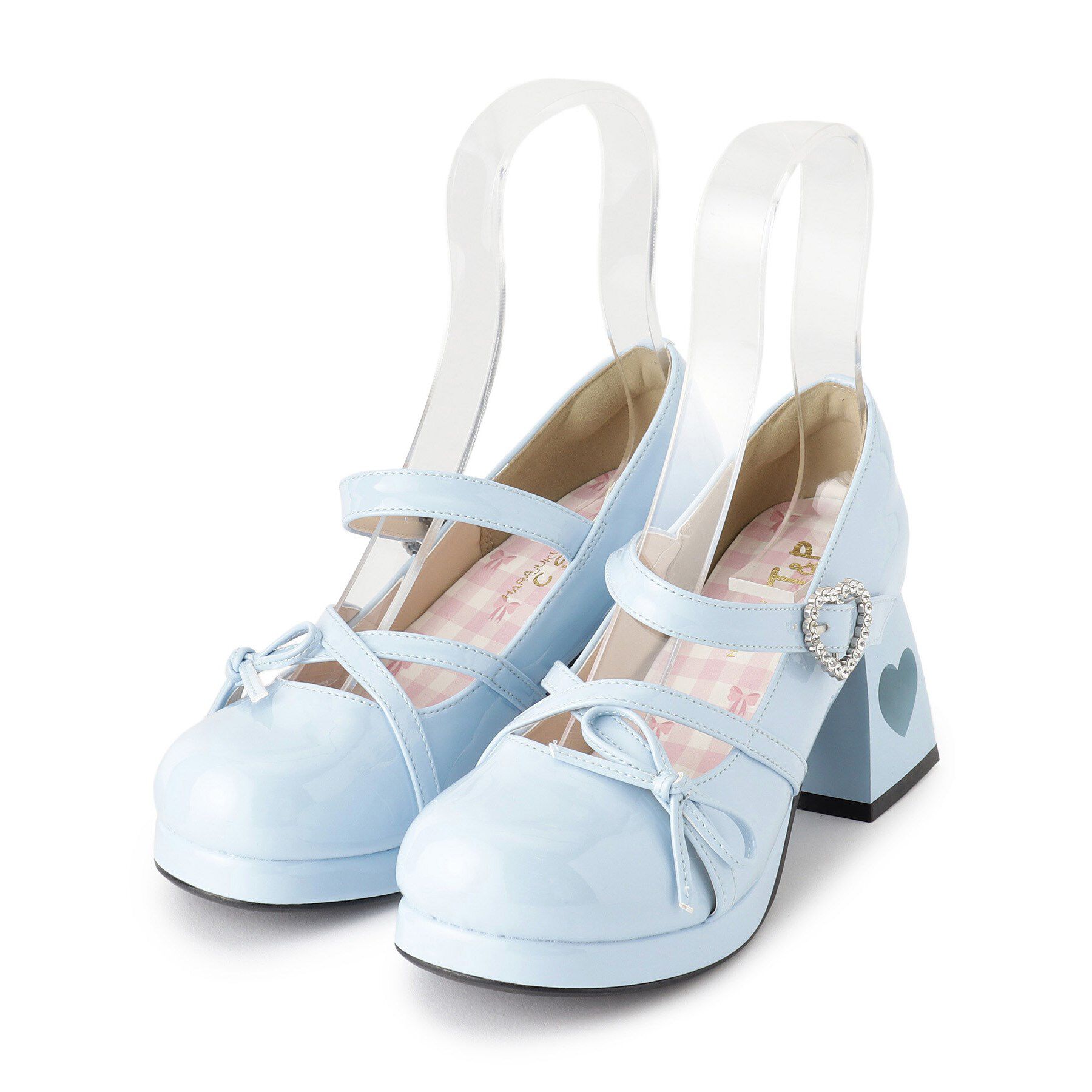 csT&P「厚底ハートヒールストラップパンプス」|パンプス|ブルー(292)