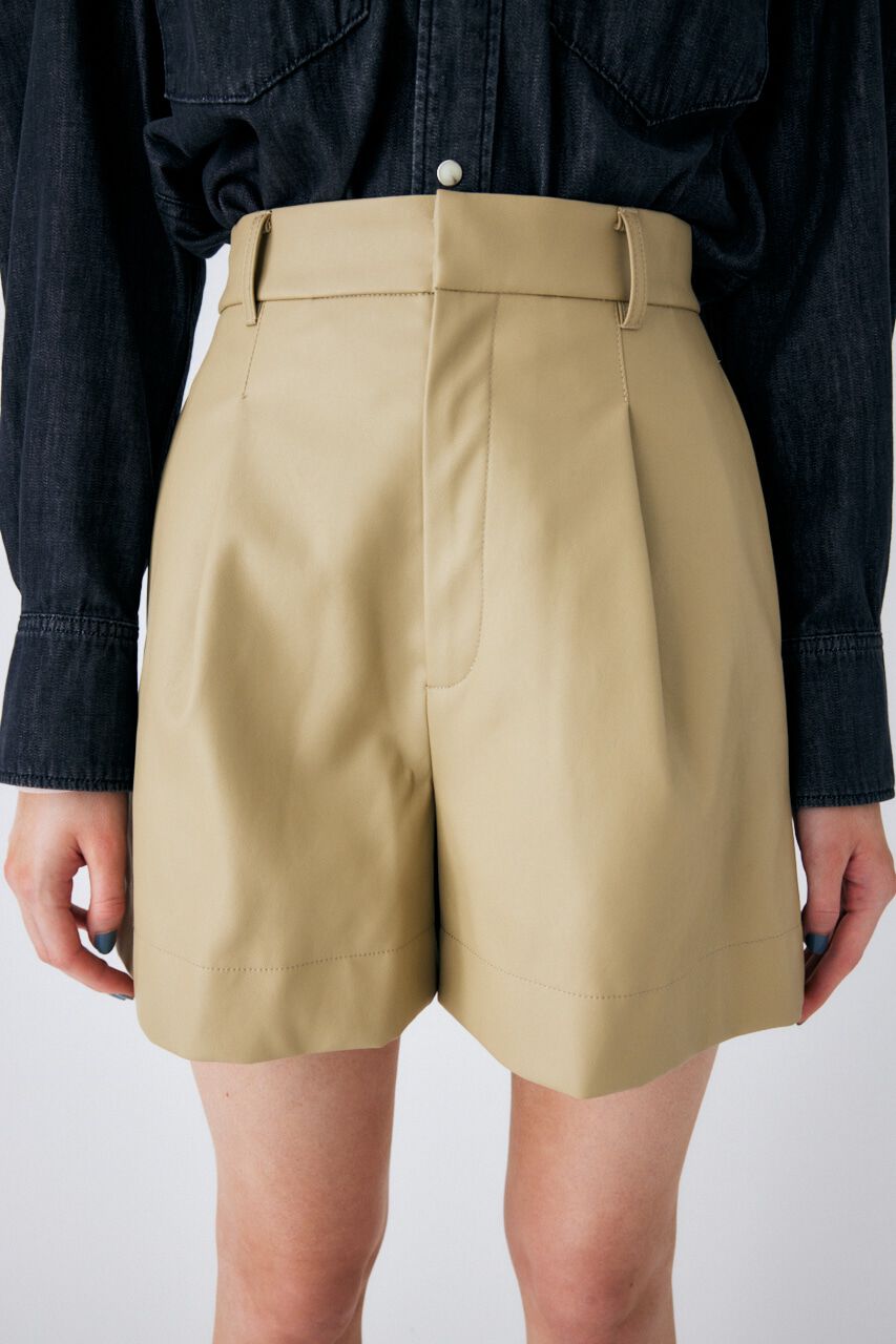 MOUSSY「F/LEATHER HW HALF パンツ」|その他|