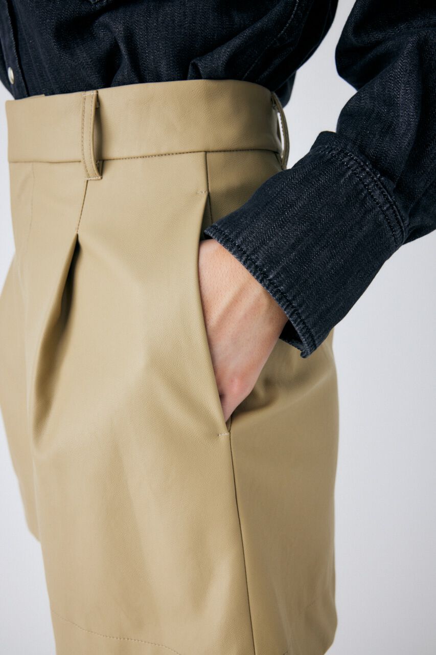 MOUSSY「F/LEATHER HW HALF パンツ」|その他|