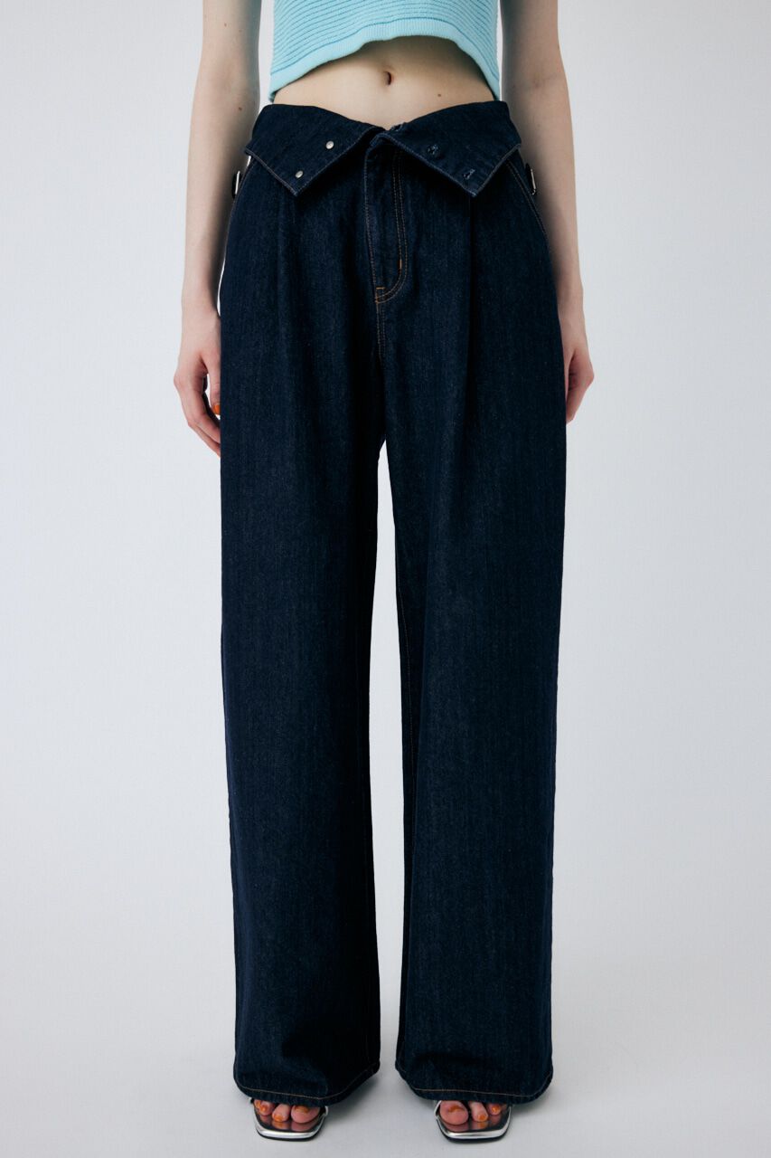 MOUSSY「CORSET DESIGN WIDE STRAIGHT」|デニム|