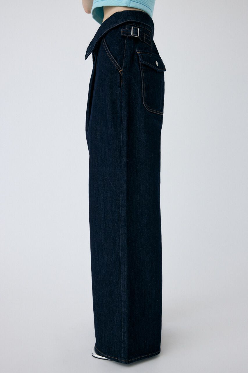 MOUSSY「CORSET DESIGN WIDE STRAIGHT」|デニム|